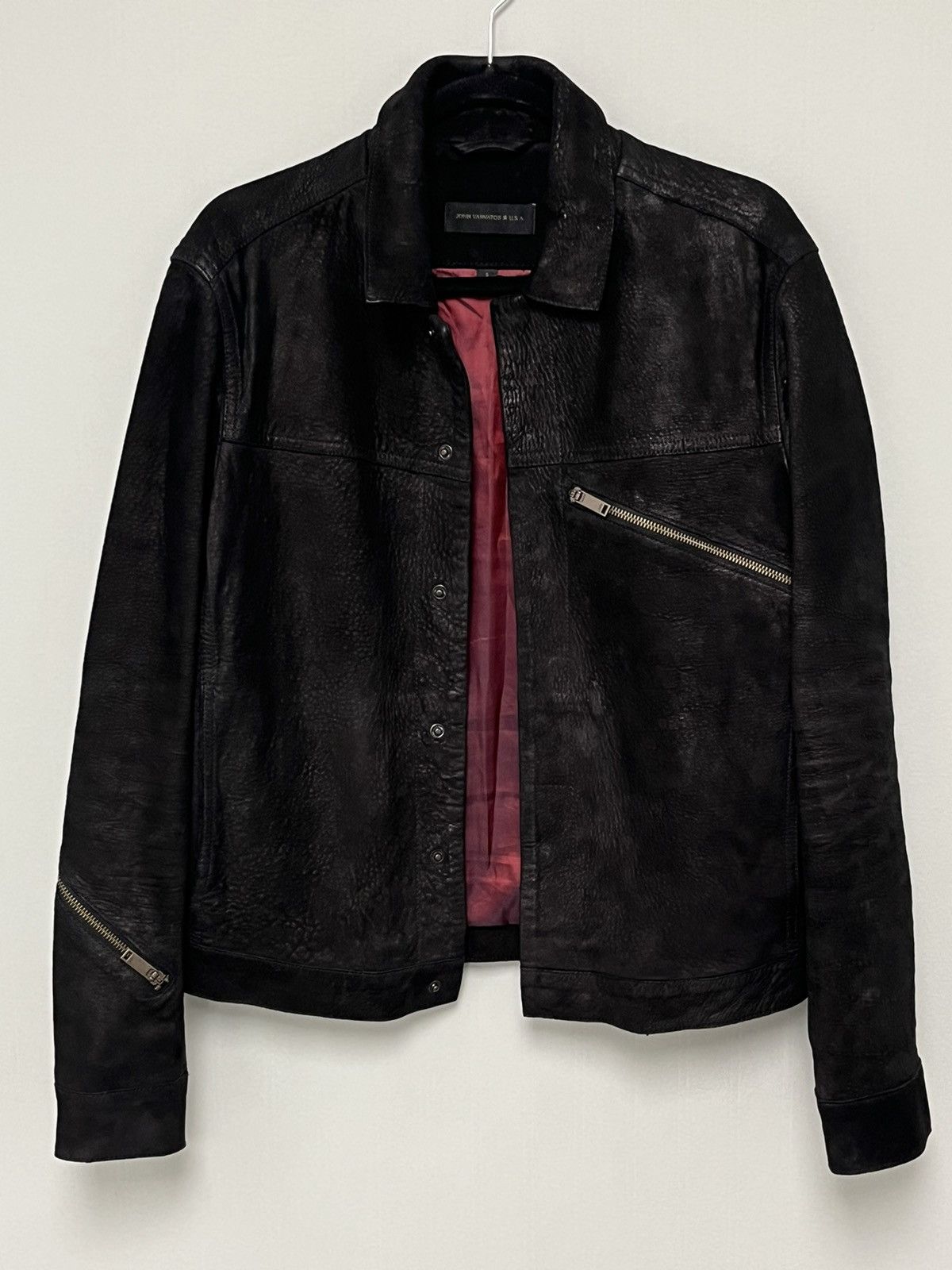 John Varvatos Jungin Black Leather Moto Jacket. Small Size US S / EU 44-46 / 1 - 5 Thumbnail