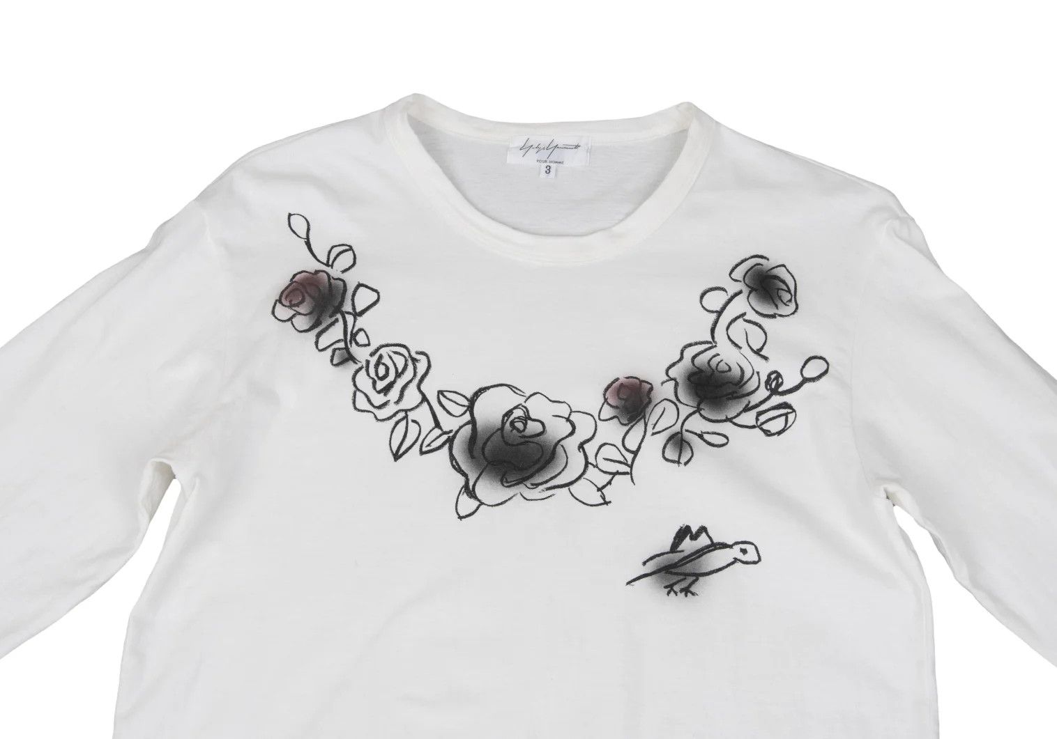 Yohji Yamamoto Yohji Yamamoto Cotton Floral Sketch Print T-Shirt Size US L / EU 52-54 / 3 - 2 Thumbnail