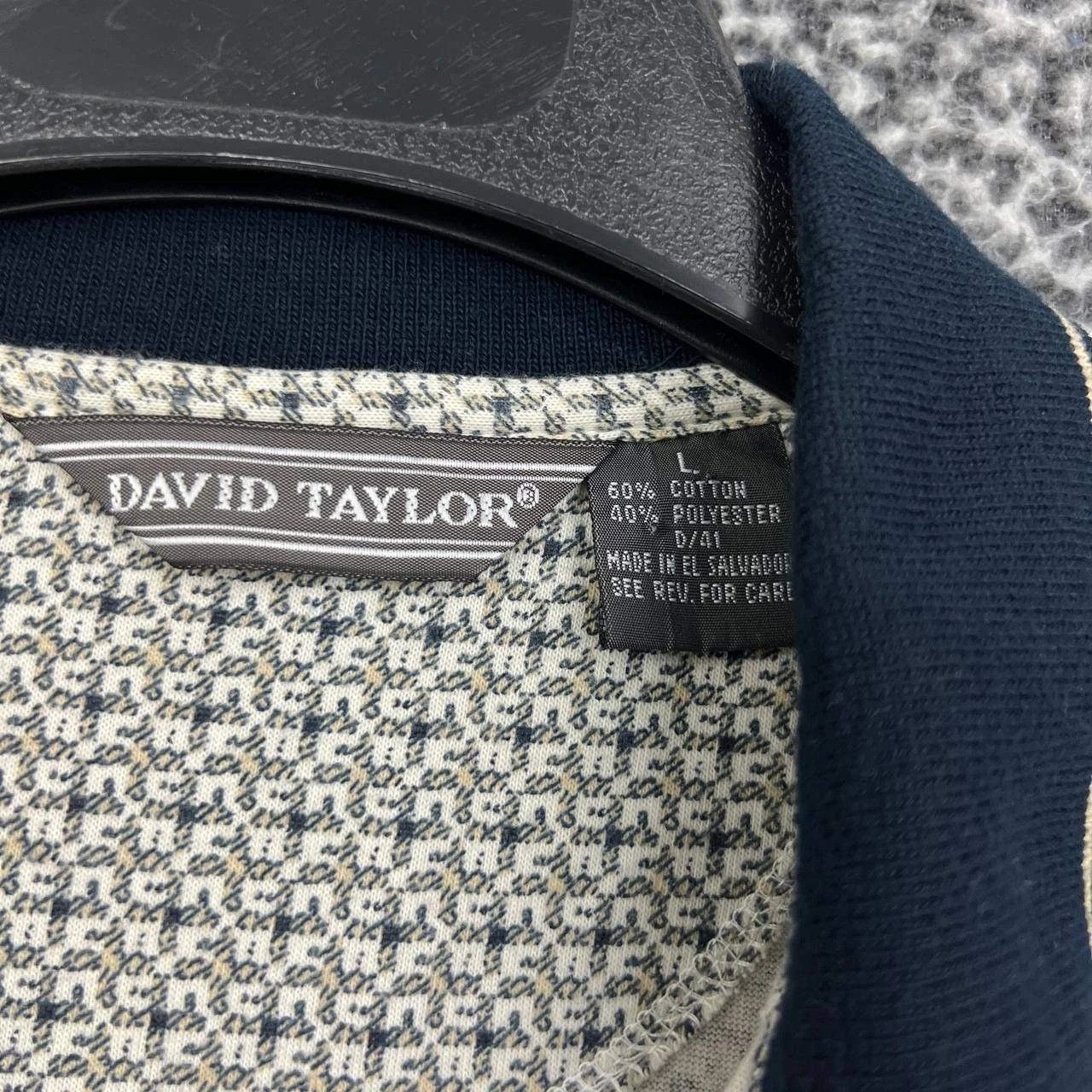 David Taylor David Taylor Men Large Polo Shirt Geometric Print Pocket Size US L / EU 52-54 / 3 - 4 Thumbnail