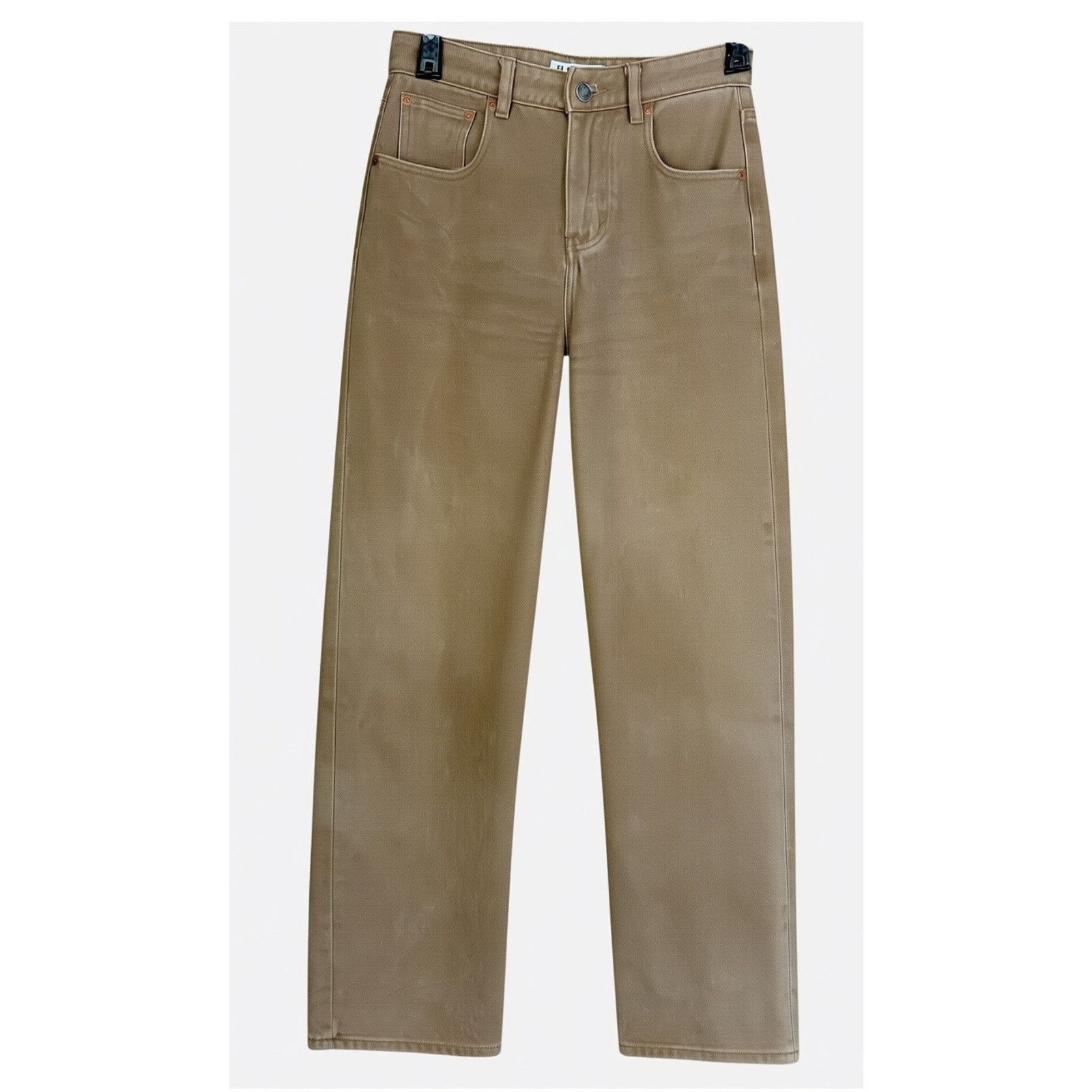 Other Motel Women's XS Wide Leg High Rise Brown Denim Jeans 28x30 Size 28" / US 6 / IT 42 - 1 Thumbnail