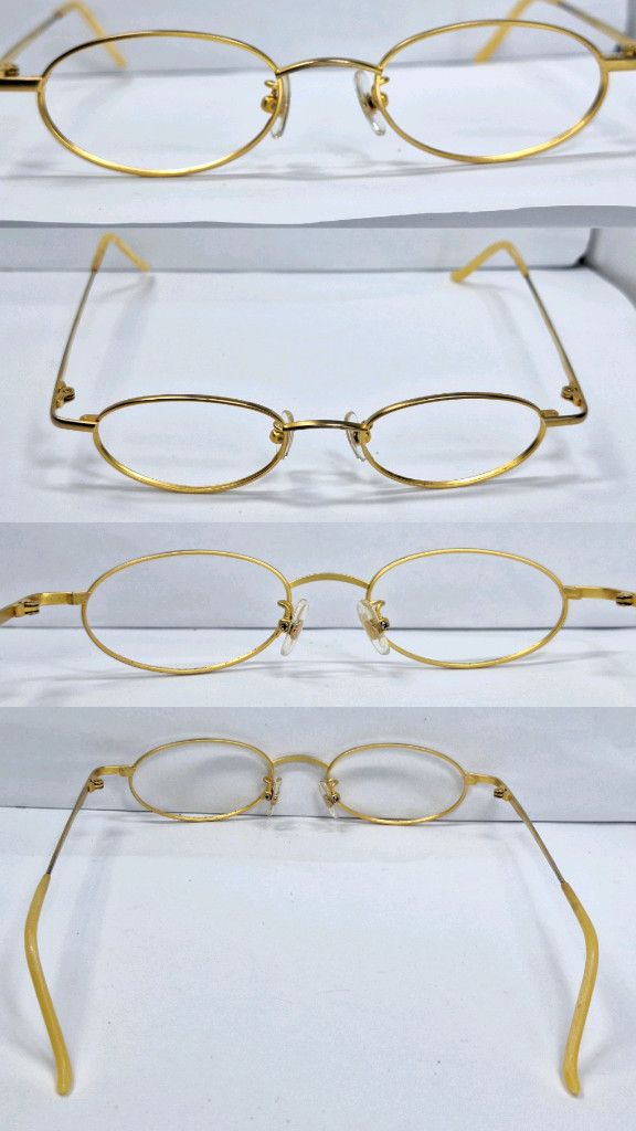 Vintage Marina Picasso Collection Oval Gold Glasses Frame 47-19 Size ONE SIZE - 3 Thumbnail