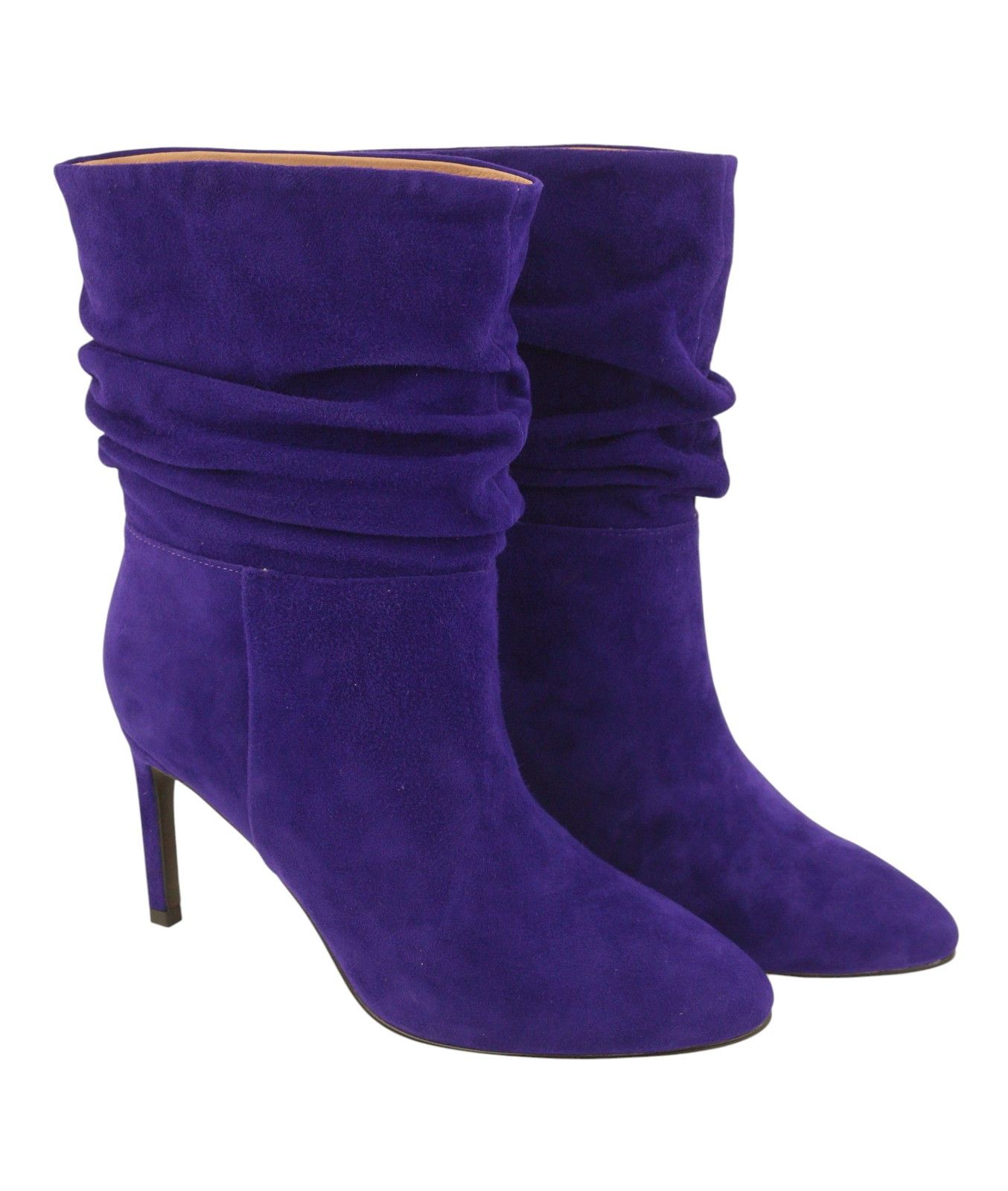 Other BIBI LOU EU38 Suede Leather Crinkled Effect Almond Toe 87551 Size US 7 / IT 37 - 2 Thumbnail