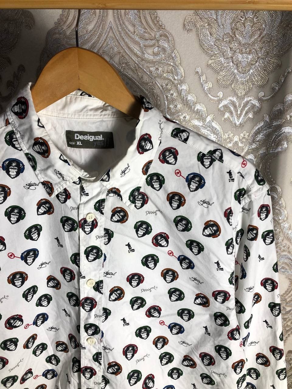 Desigual × Vintage VERY RARE DESIGUAL MONOGRAM LONG SLEEVE SHIRT DESIGNER DELUX Size US XL / EU 56 / 4 - 4 Thumbnail