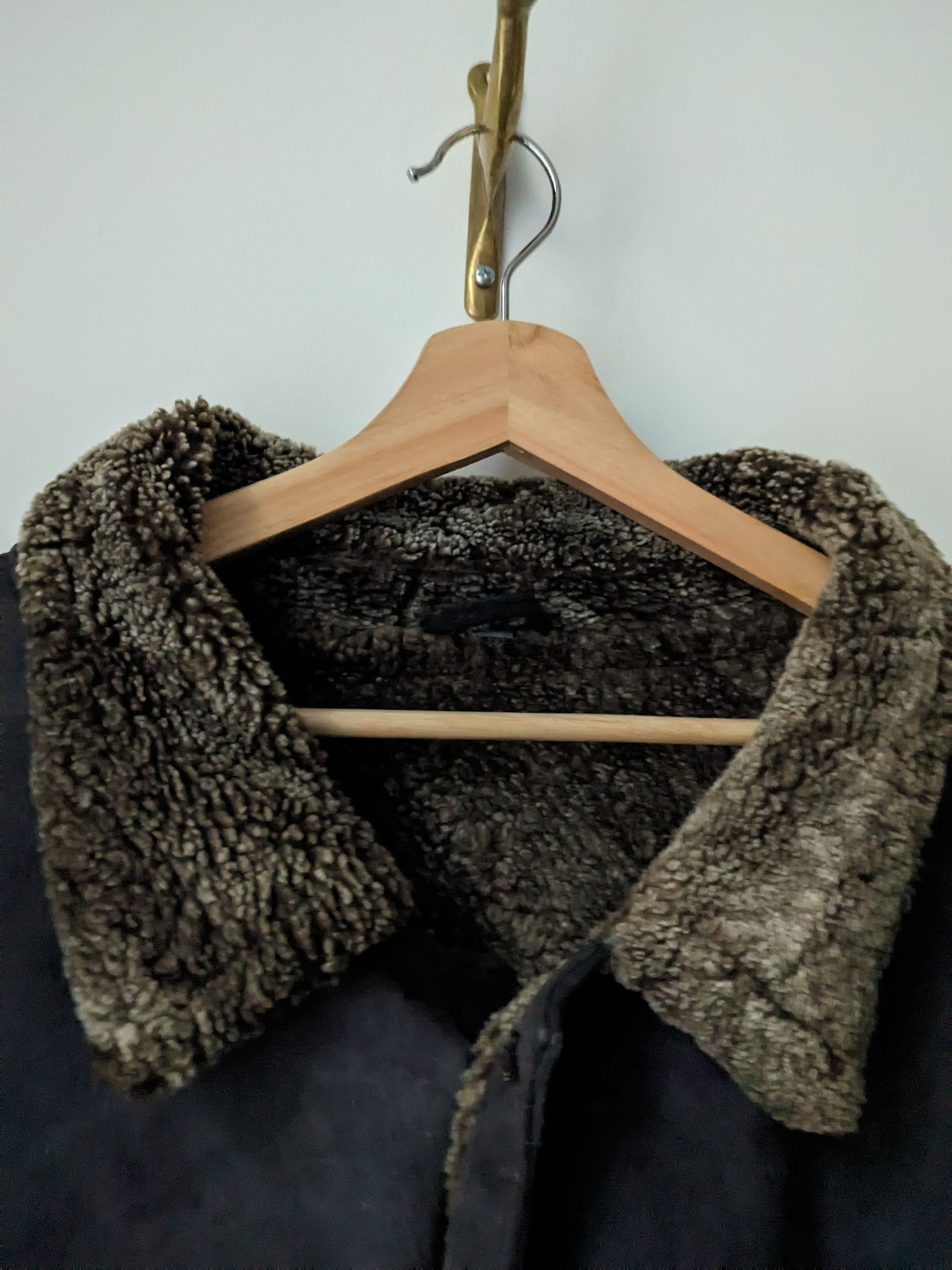 Vintage Vintage Leather Shearling Button Jacket Sherpa Lined Coat Size US XL / EU 56 / 4 - 3 Thumbnail