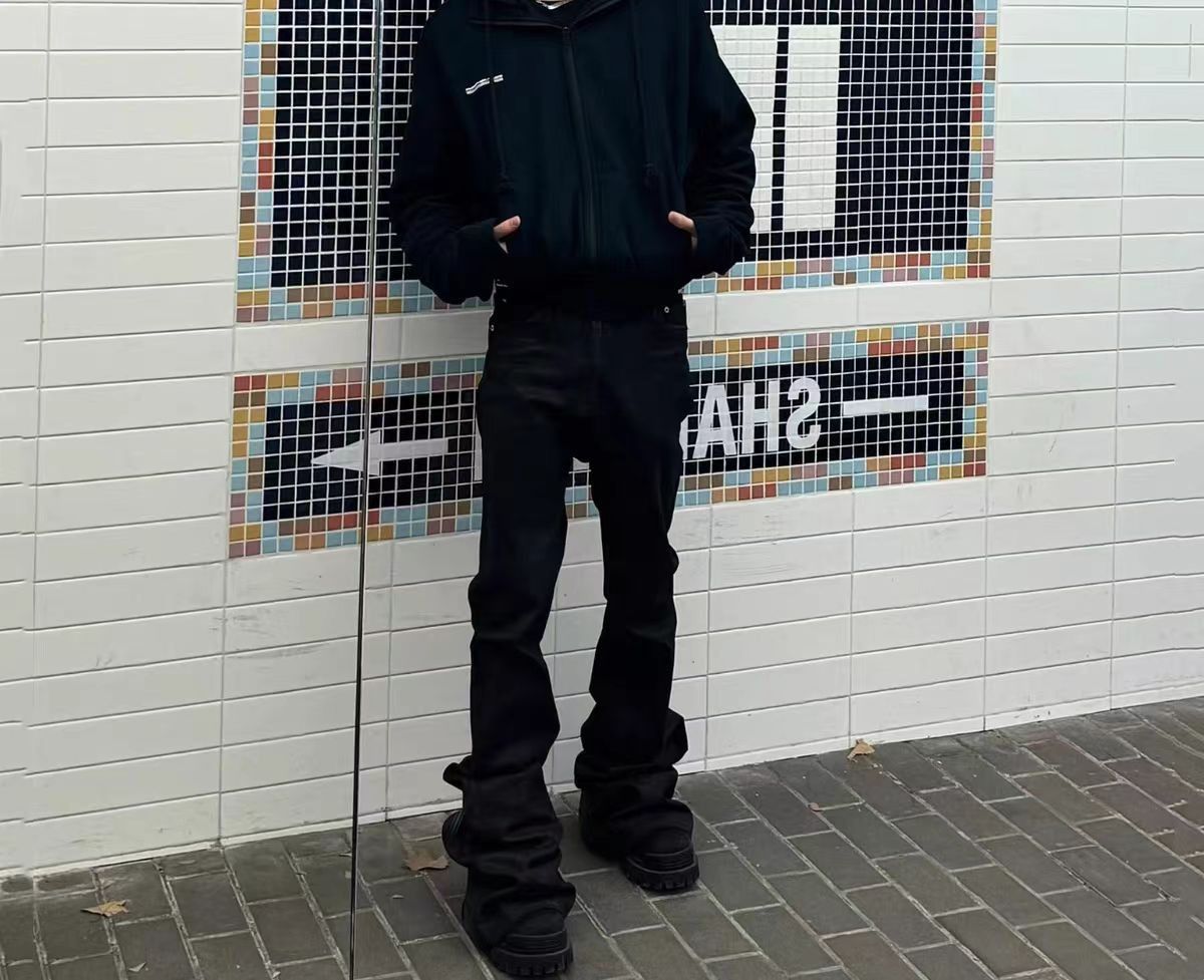 Japanese Brand × Jean Vintage Washed Heavy Coated Micro Flare Casual Jeans Size US 32 / EU 48 - 3 Thumbnail