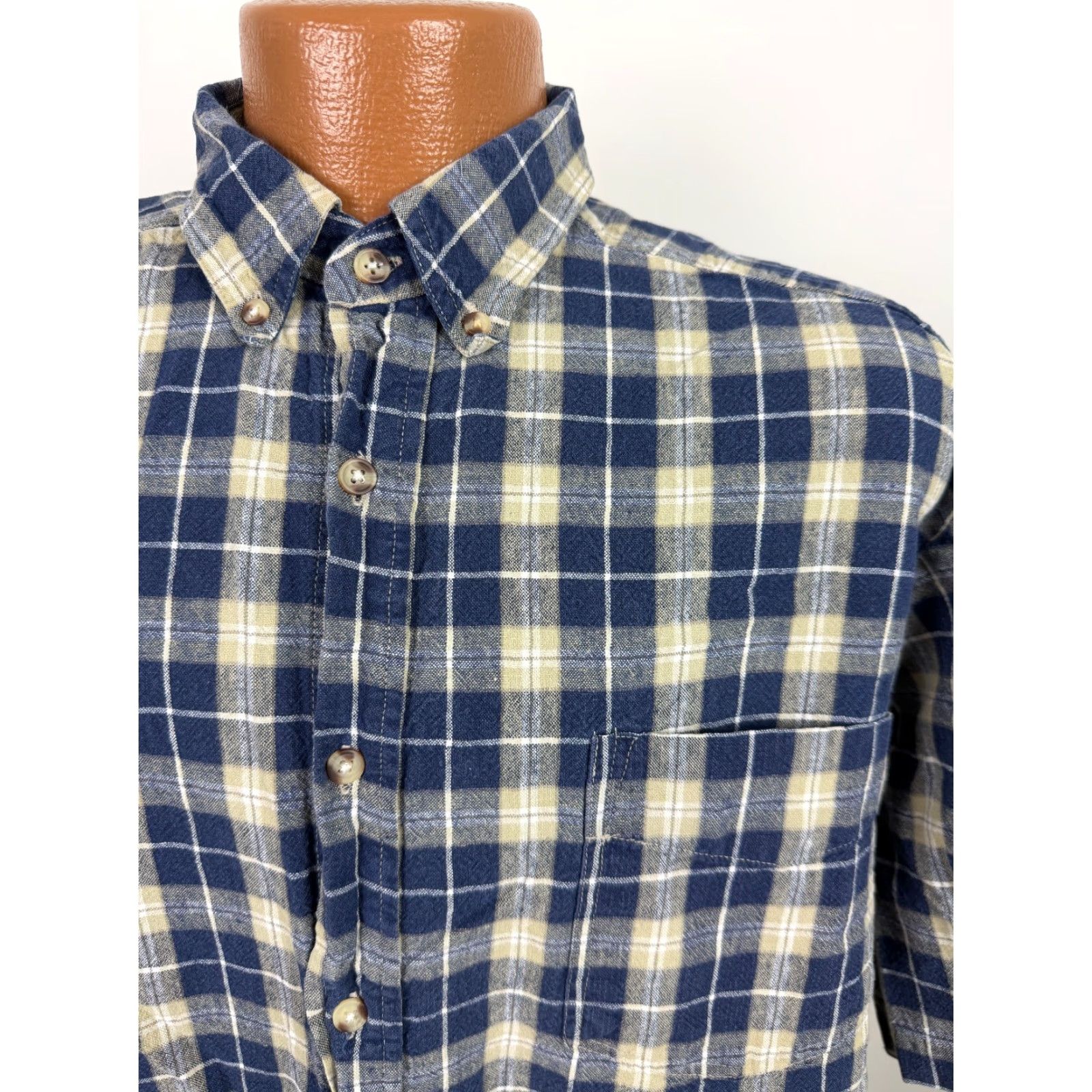 Vintage VINTAGE Northwest Territory 90s Plaid Button-Up Shirt Men Medium Blue Linen Blend Casual Grunge Size US M / EU 48-50 / 2 - 3 Thumbnail