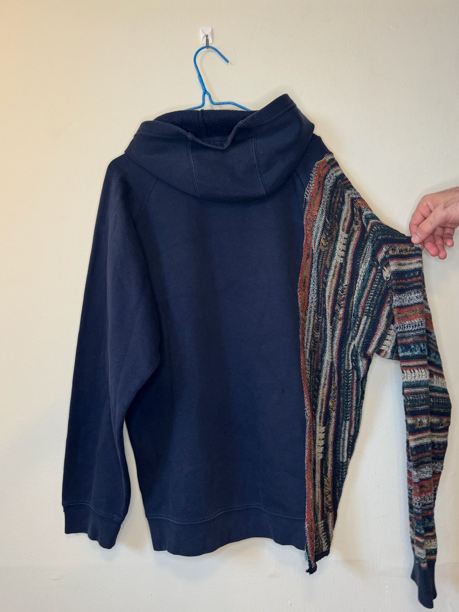 Nike Vintage Reworked Nike Hoodie with Knit Sleeve (Mens S/M) Size US S / EU 44-46 / 1 - 2 Thumbnail