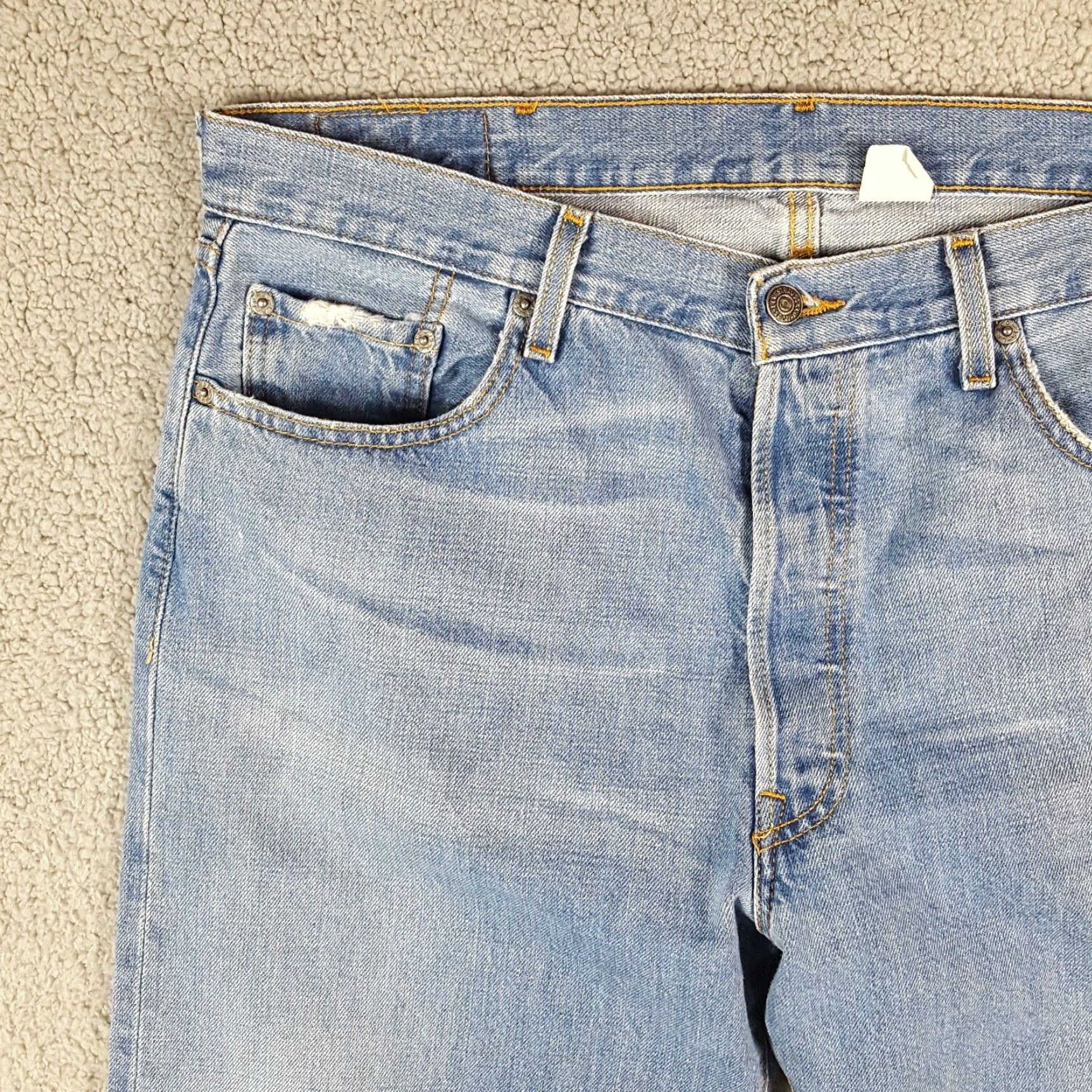 Levi's VINTAGE Levi's 501 Jeans Men Size 38x32 Straight Leg Denim Blue 90s Y2K Classic Size US 38 / EU 54 - 3 Thumbnail