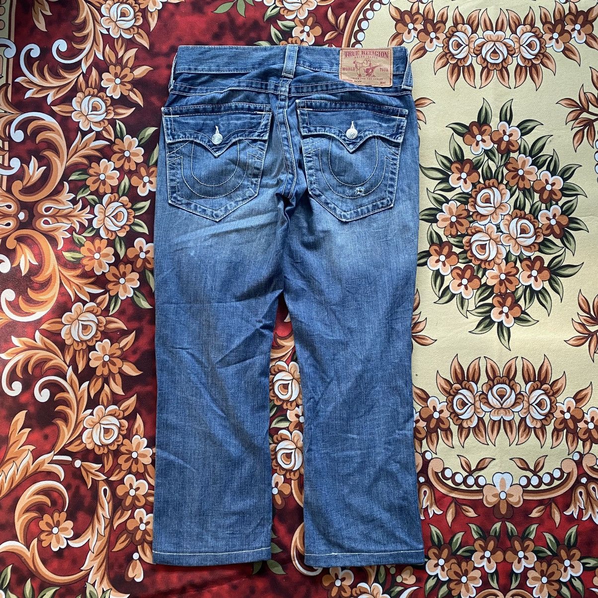 True Religion Vintage True Religion Ricky Distress Fade Denim Flare Jeans Size US 29 - 7 Thumbnail