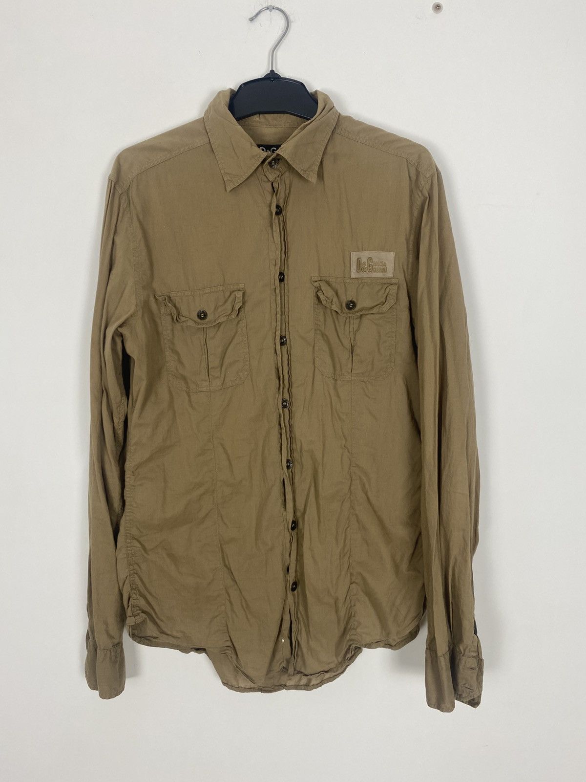 Dolce & Gabbana Dolce & Gabbana Multipocket Light Brown Shirt 50 fit M/L Size US M / EU 48-50 / 2 - 6 Thumbnail