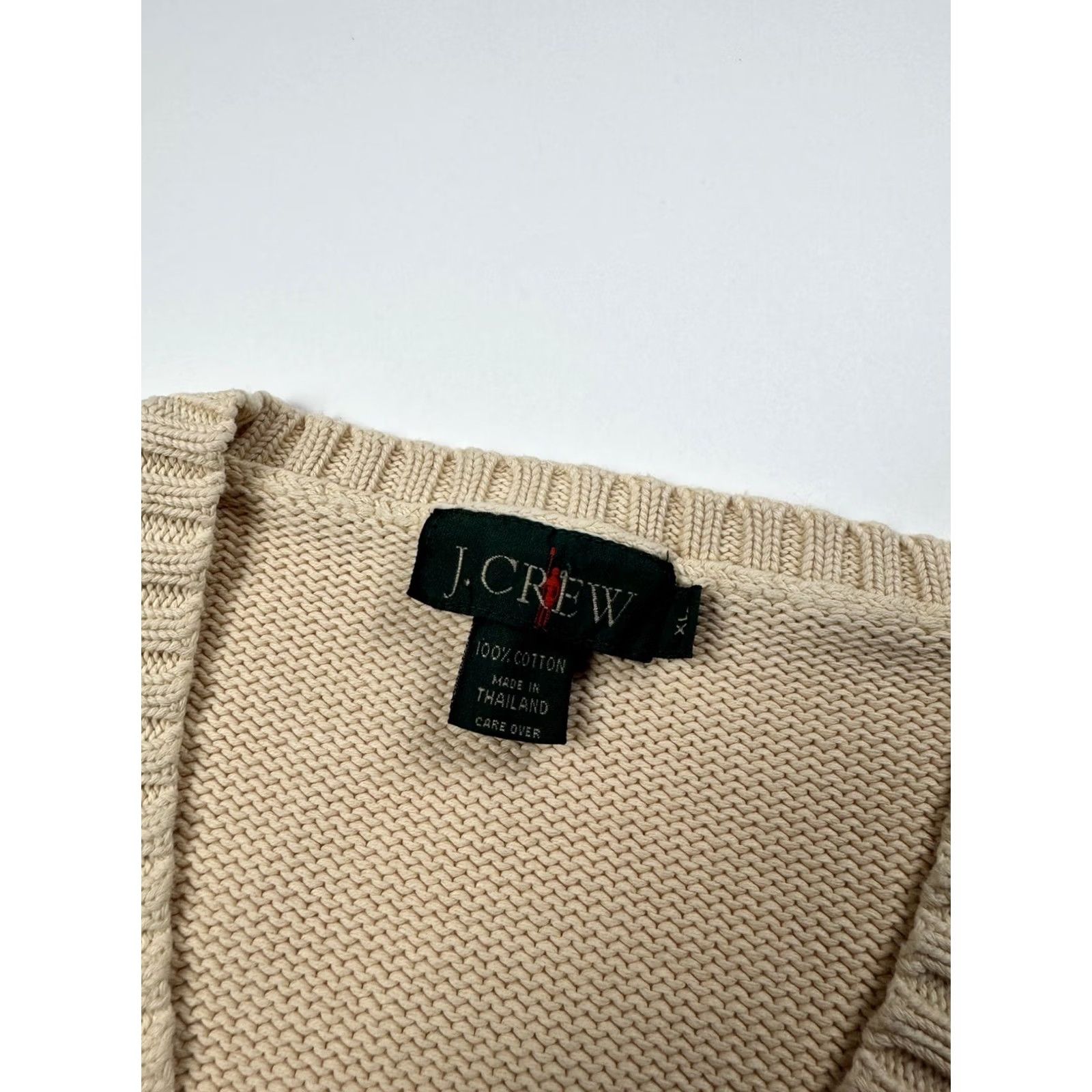 J.Crew VINTAGE J Crew Sweater Vest Men’s Size XL Ivory Beige Oarsman Vtg V-neck Size US XL / EU 56 / 4 - 5 Thumbnail