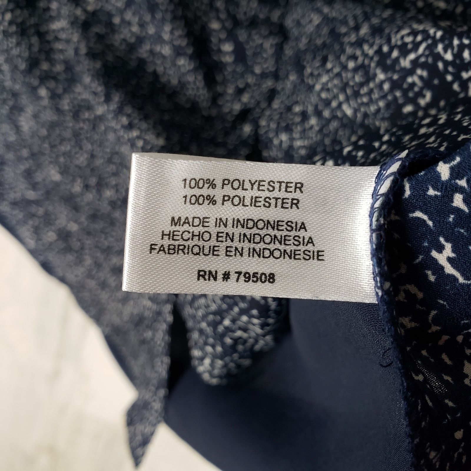 Other NWT Violet & Claire Navy Blue Speckled Silky Blouse Medium Size M / US 6-8 / IT 42-44 - 8 Thumbnail