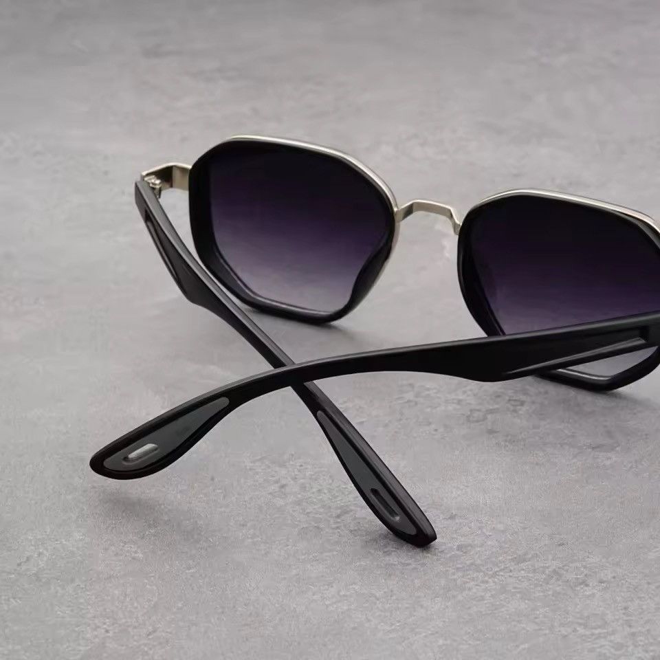 Japanese Brand Trendy Hexagonal Geometric Sunglasses | UV400 | Retro Style Size ONE SIZE - 6 Thumbnail