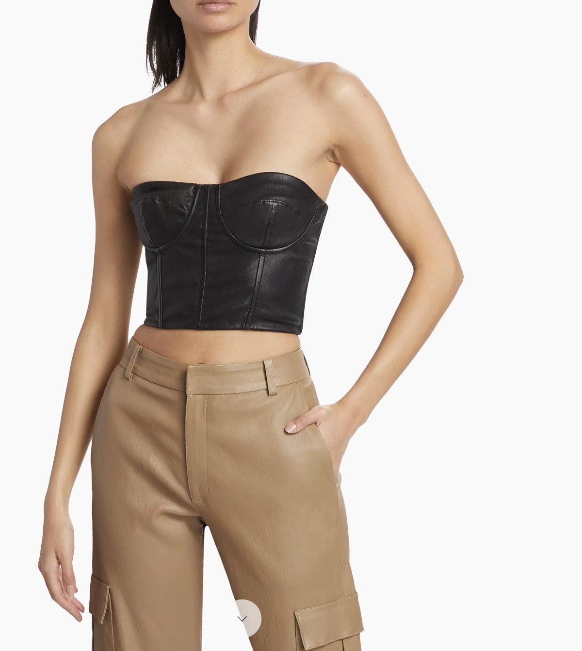 Fleur du Mal Fleur Du Mal Faux Leather Bustier top Size XS / US 0-2 / IT 36-38 - 1 Thumbnail
