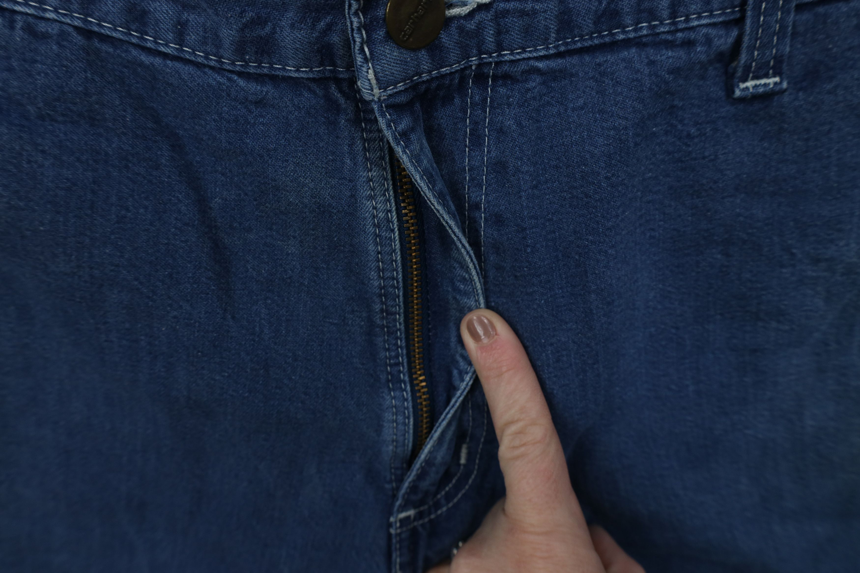 Carhartt Vintage Y2K Carhartt Wide Leg Dungaree Denim Jeans Blue Size US 38 / EU 54 - 7 Thumbnail