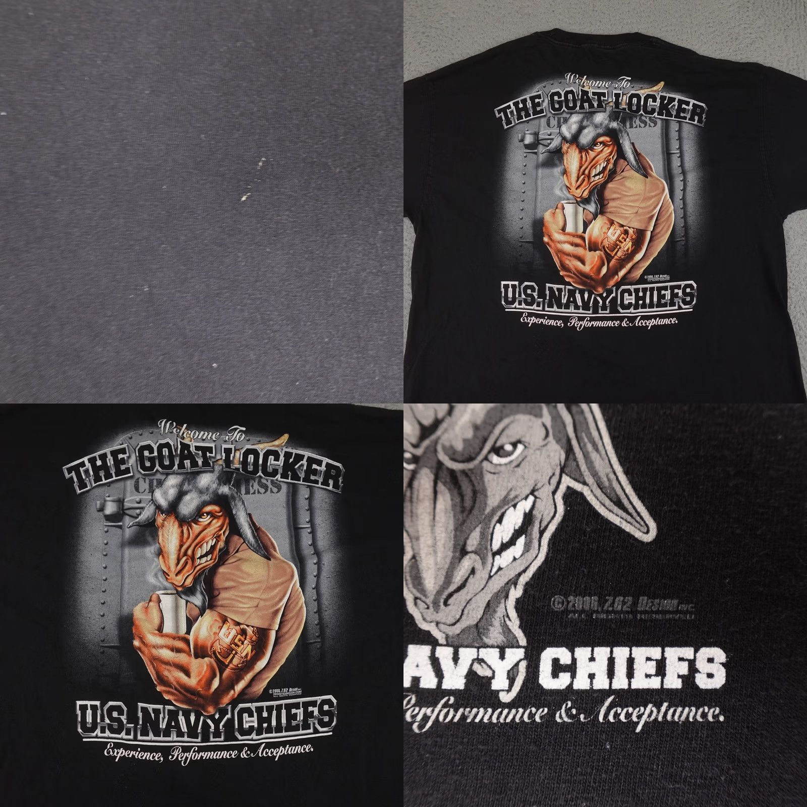 Vintage VINTAGE US Navy Chiefs Shirt Mens Large Goat Locker Military Graphic 2006 Tee Size US L / EU 52-54 / 3 - 8 Thumbnail