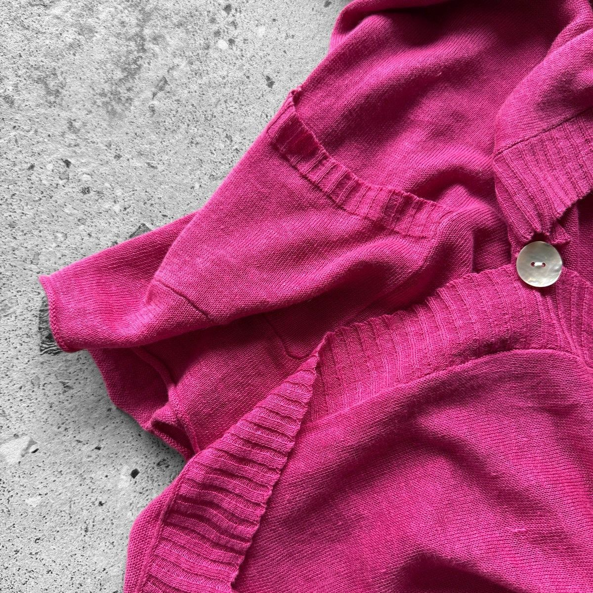 Gudrun Sjoden Gudrun Sjoden Womens Pink Long Sleeve Linen-Blend Cardigan Size L / US 10 / IT 46 - 4 Thumbnail
