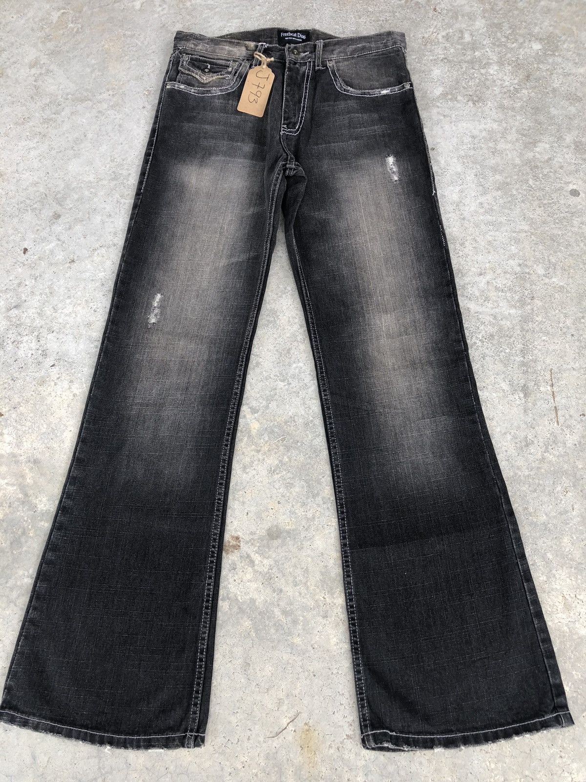 If Six Was Nine Japanese Freebeat Flared Jeans Distressed Jeans Size US 31 - 1 Thumbnail