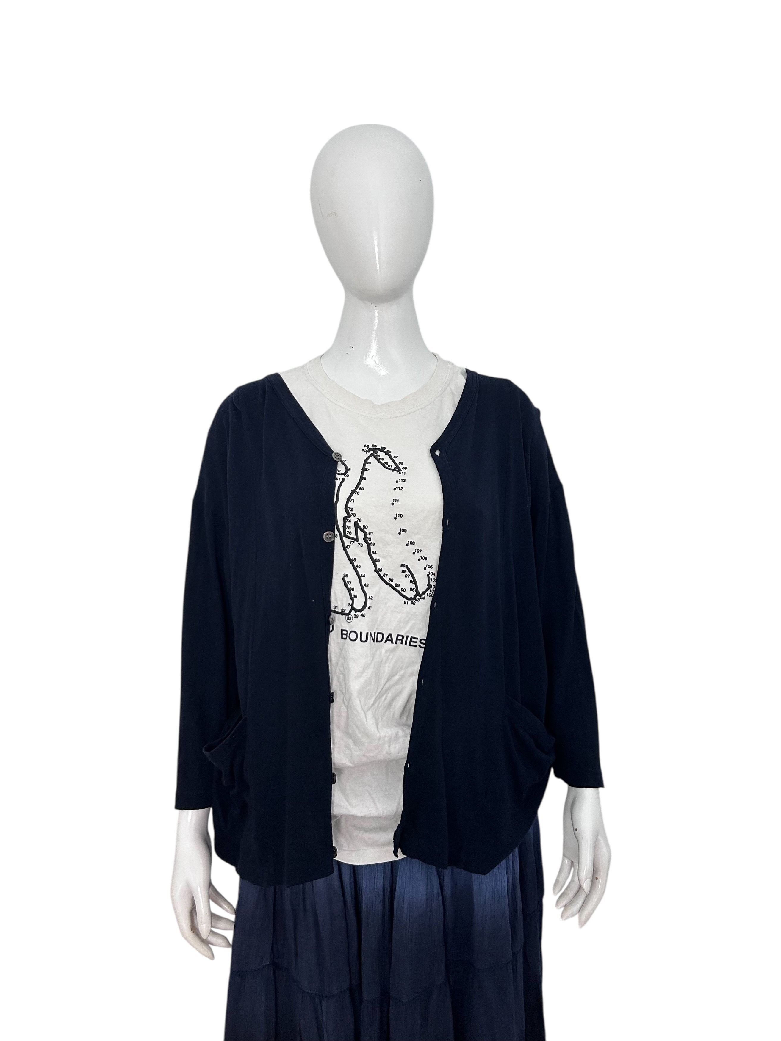 Zucca Vintage Zucca by Issey Miyake Navy Button-Up Cardigan Size M / US 6-8 / IT 42-44 - 1 Thumbnail