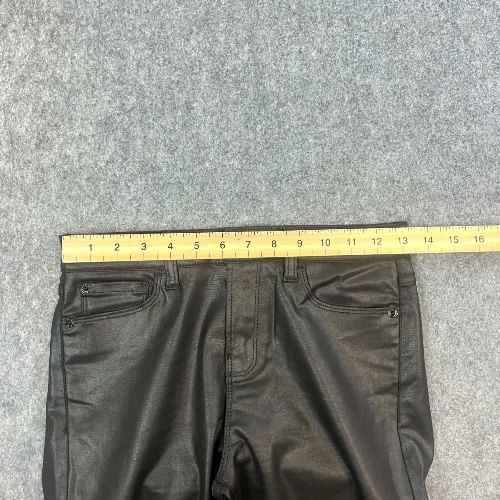 Emporio Armani Emporio Armani Womens Trousers Pants Skinny 27 30 UK 8 Black Coated Stretch Pants Sk Size 30" / US 8 / IT 44 - 7 Thumbnail