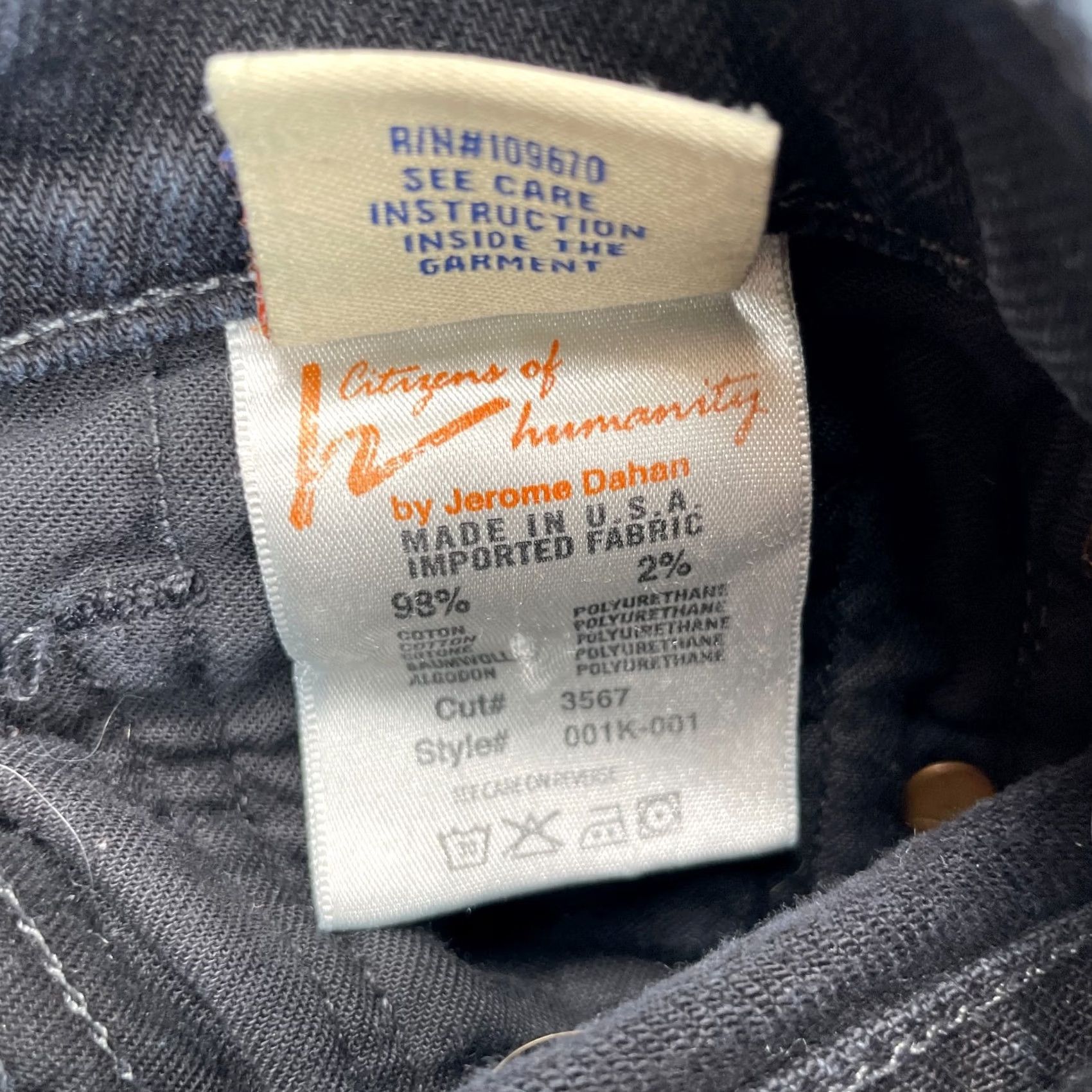 Citizens Of Humanity Citizens Of Humanity Jeans Womens 27 Black Jerome Dahan Bootcut Denim Cotton Spandex 5-Pocket City Preppy Mens? Size 27" / US 4 / IT 40 - 6 Thumbnail