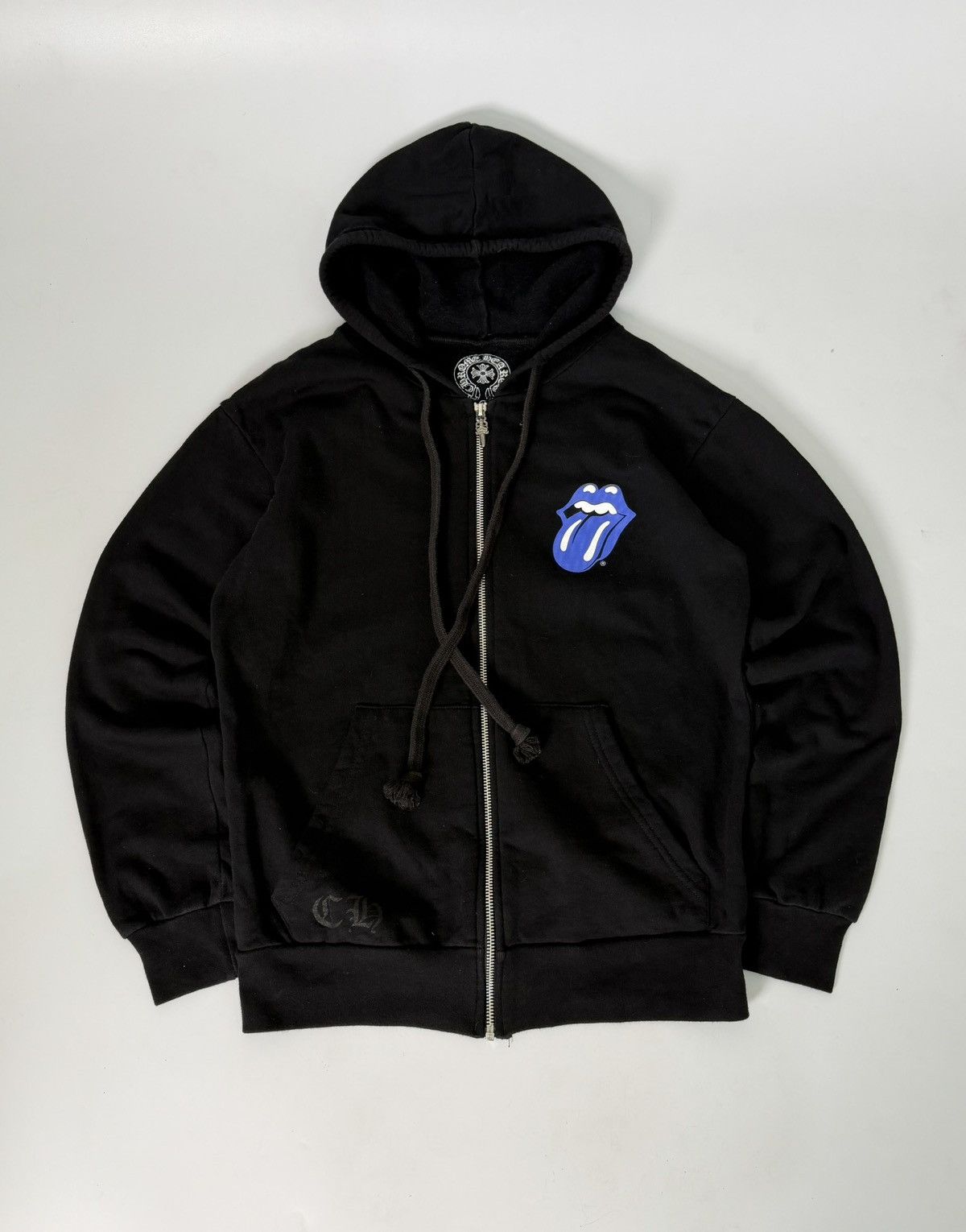 Chrome Hearts × The Rolling Stones Chrome Hearts Rolling Stone Blue Tongue Horseshoe Hoodie Size US M / EU 48-50 / 2 - 2 Thumbnail