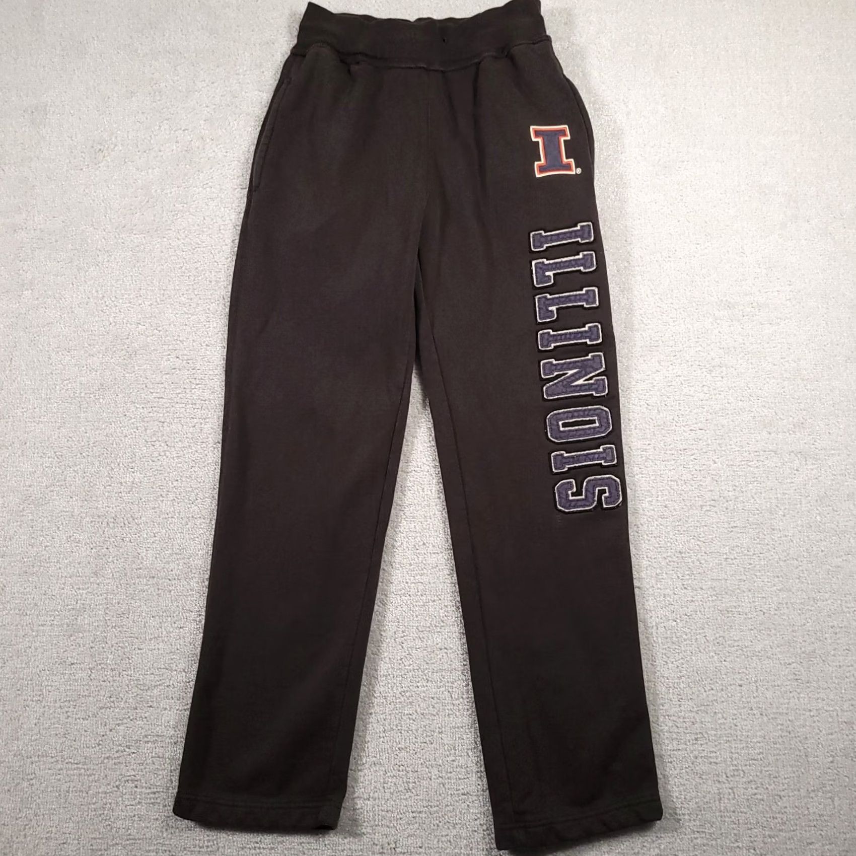 Vintage Colosseum Sweatpants Unisex Adults Small Illinois Fighting Illini Gray Pockets Logo Sweatpants Size US 29 - 2 Thumbnail