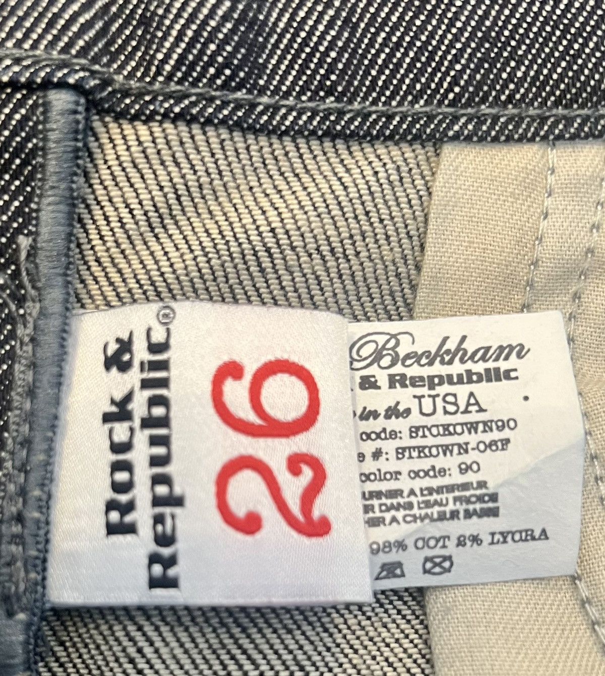 Jean Authentic Victoria Beckham Rock & Republic jeans gold crown Size 26" / US 2 / IT 38 - 7 Thumbnail