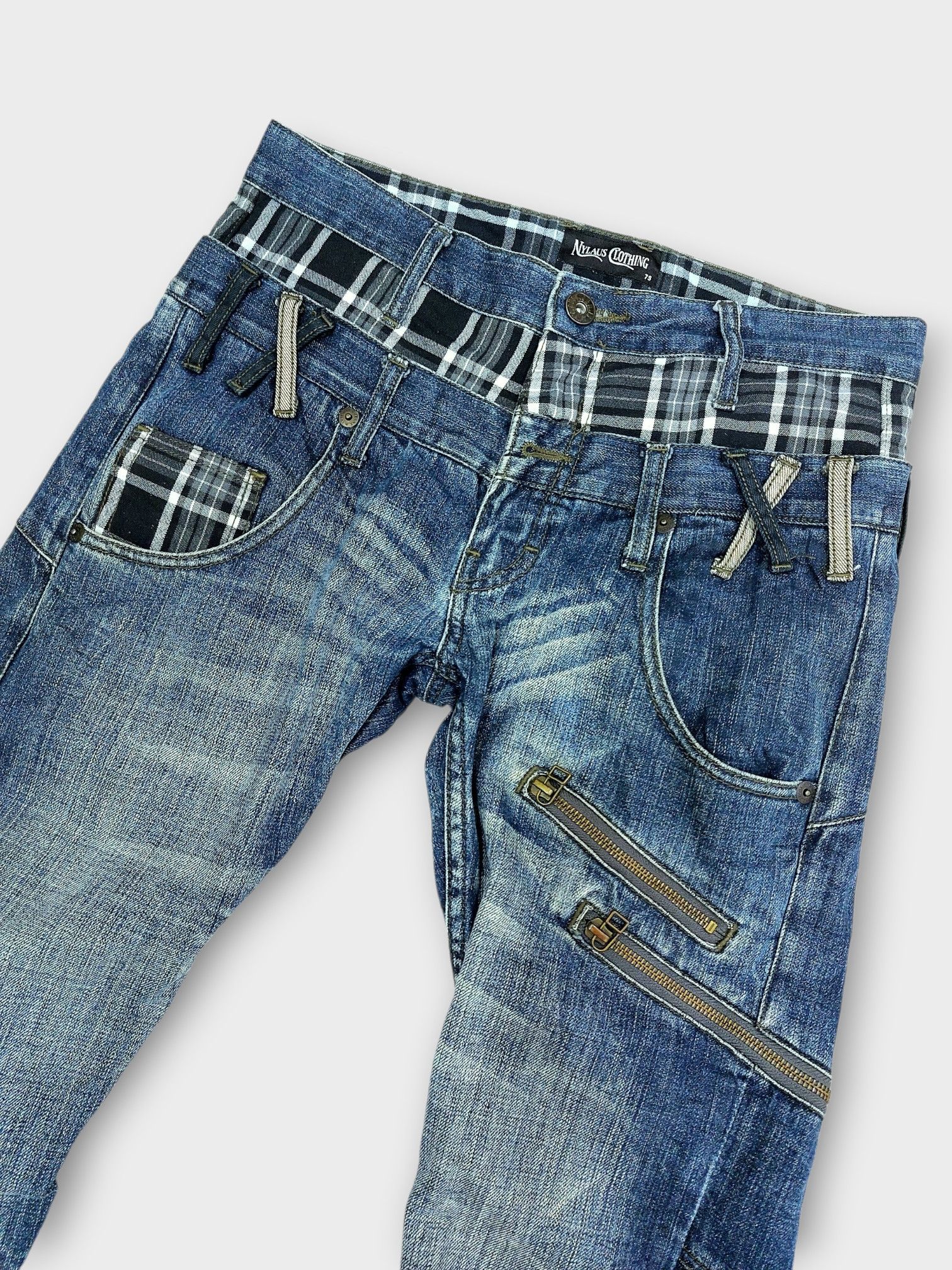 Vintage Nylaus Y2k Double Waist Vintage Denim Size US 30 / EU 46 - 8 Thumbnail