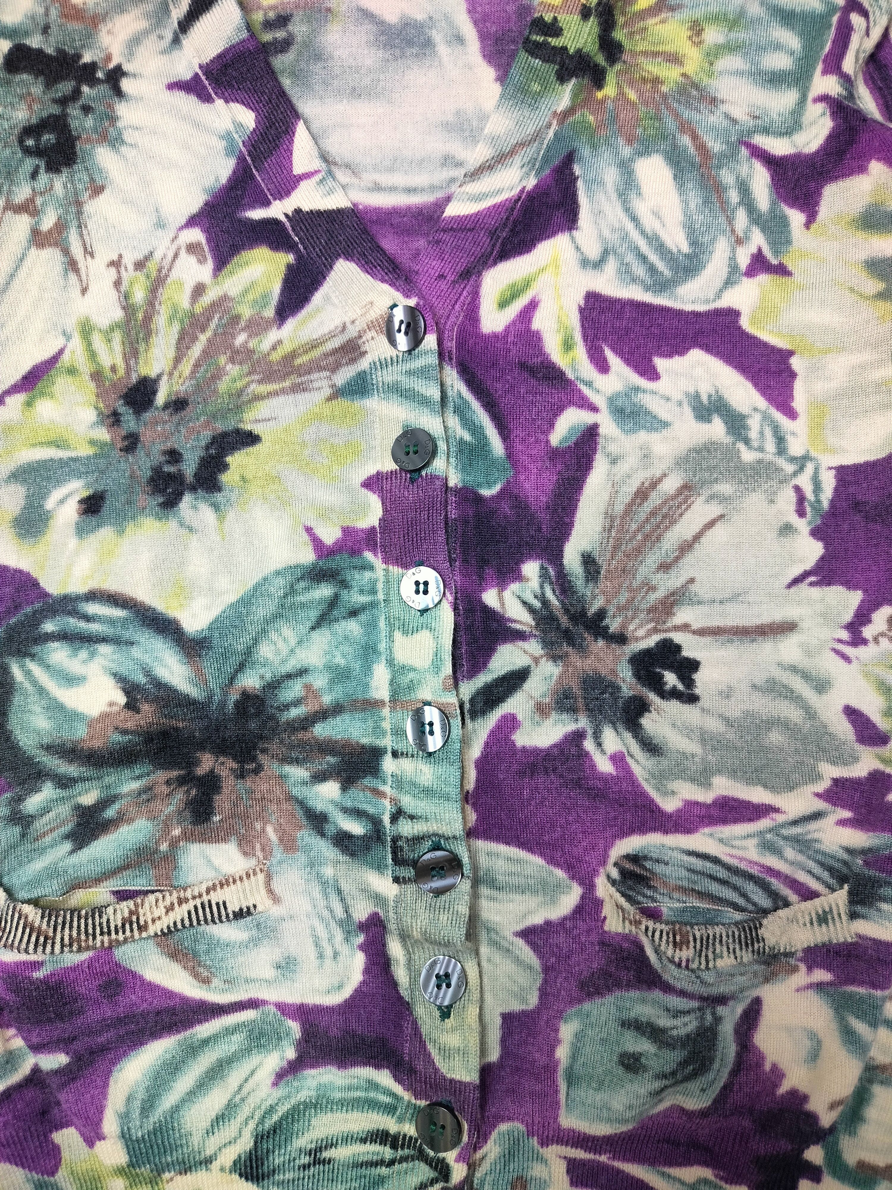 Dolce & Gabbana D&G Floral Cardigan Size M / US 6-8 / IT 42-44 - 4 Thumbnail