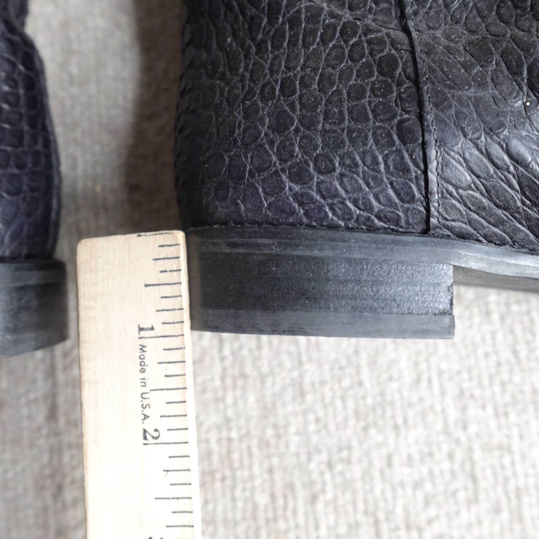 Stuart Weitzman Stuart Weitzman Boots 7.5 Black Crocodile Embossed Equestrian Women Boots Size US 8 / IT 38 - 6 Thumbnail