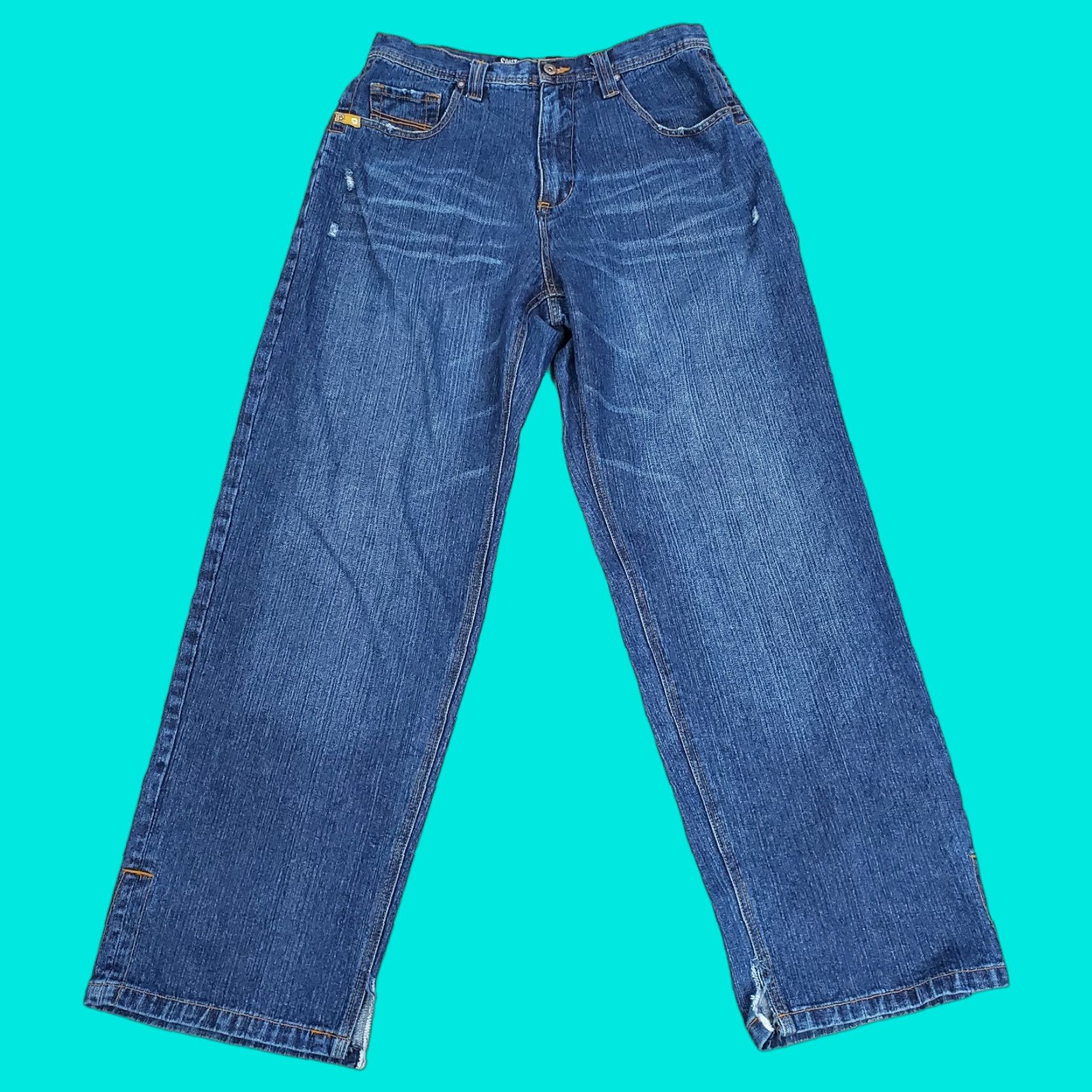 Southpole VINTAGE Southpole Jeans Mens Regular 32x33 Denim Blue Wide-Leg 90s Hip Hop Baggy Y2K Size US 32 / EU 48 - 1 Thumbnail