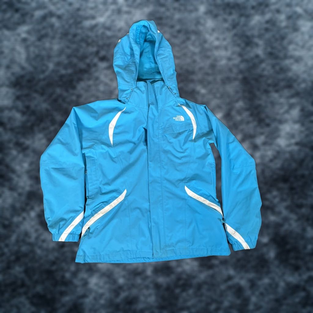 The North Face VINTAGE The North Face Hyvent Jacket Womens L Blue Waterproof Hooded Venting Rain Coat Outdoor Logo Size L / US 10 / IT 46 - 1 Thumbnail