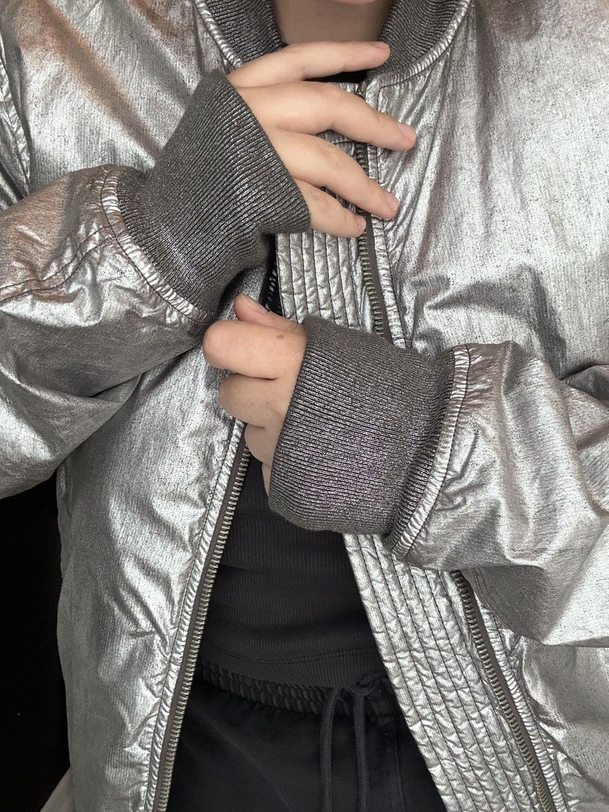 Rick Owens Rick Owens silver jacket Size US M / EU 48-50 / 2 - 2 Thumbnail