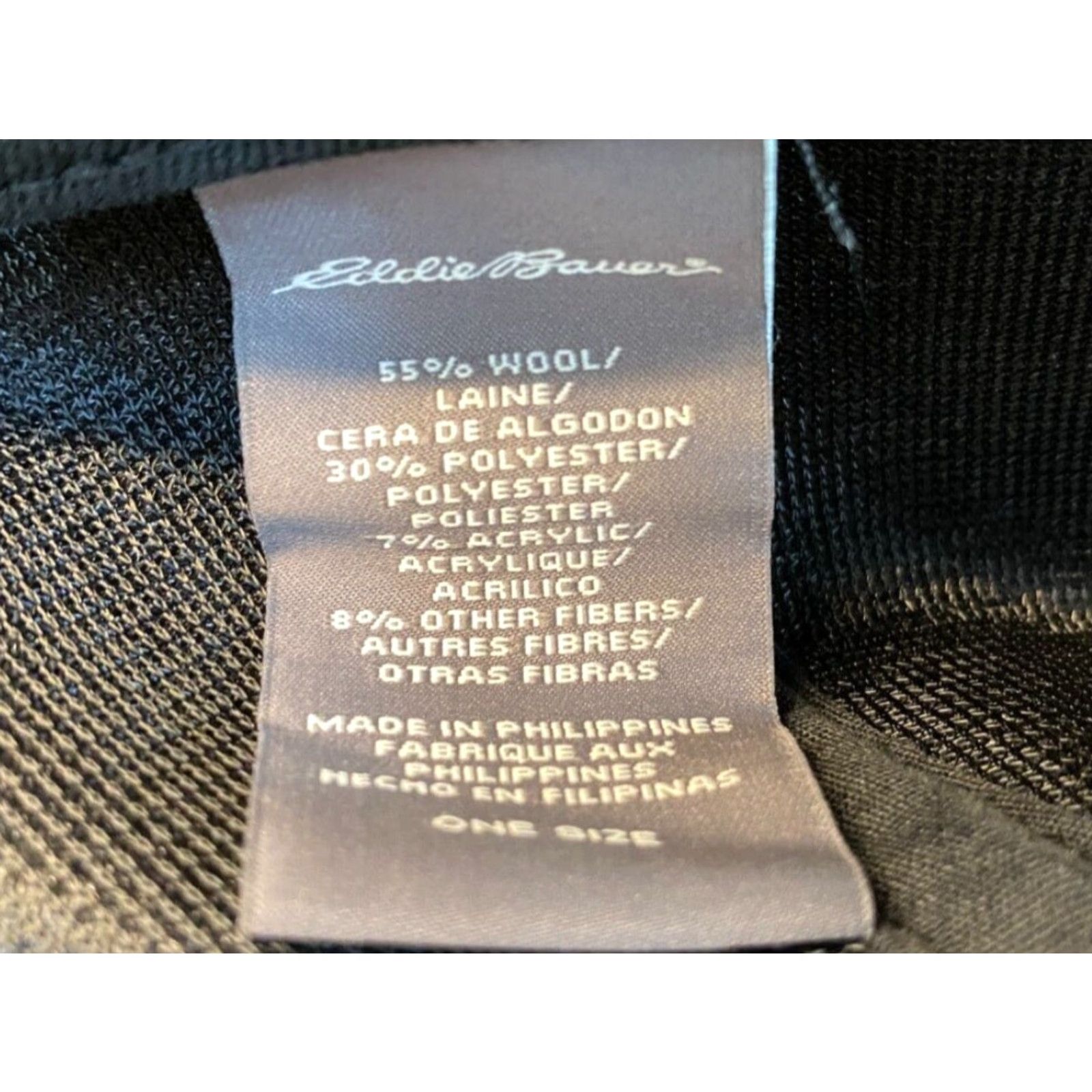 Eddie Bauer Eddie Bauer Black 5 Panel Wool Blend Snapback Adjustable Cap Mens Baseball Size ONE SIZE - 7 Thumbnail