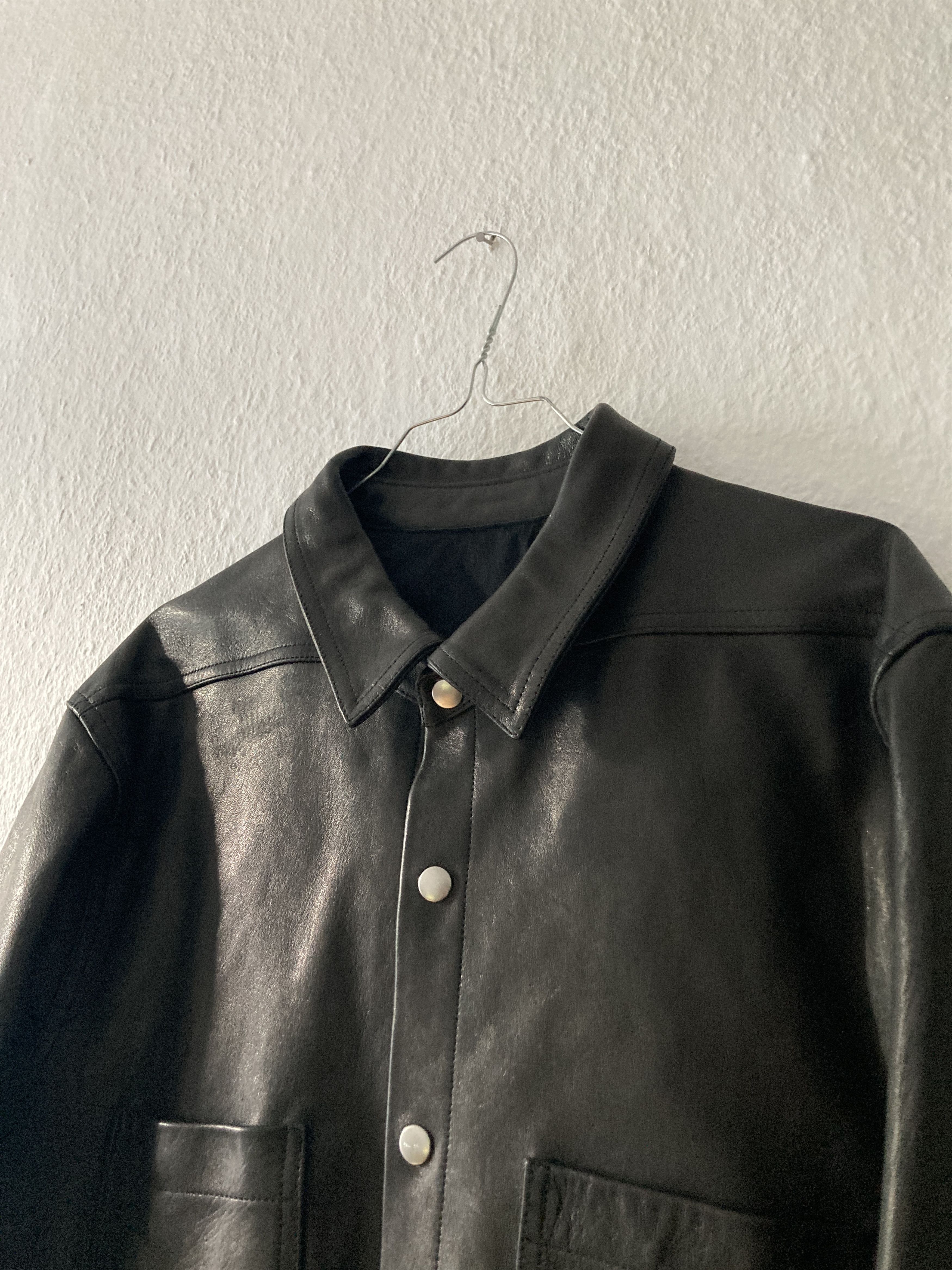 Rick Owens F/W 25 "CONCORDIANS" Lamb Leather Shirt Jacket Rick Owens 54 Size US L / EU 52-54 / 3 - 3 Thumbnail