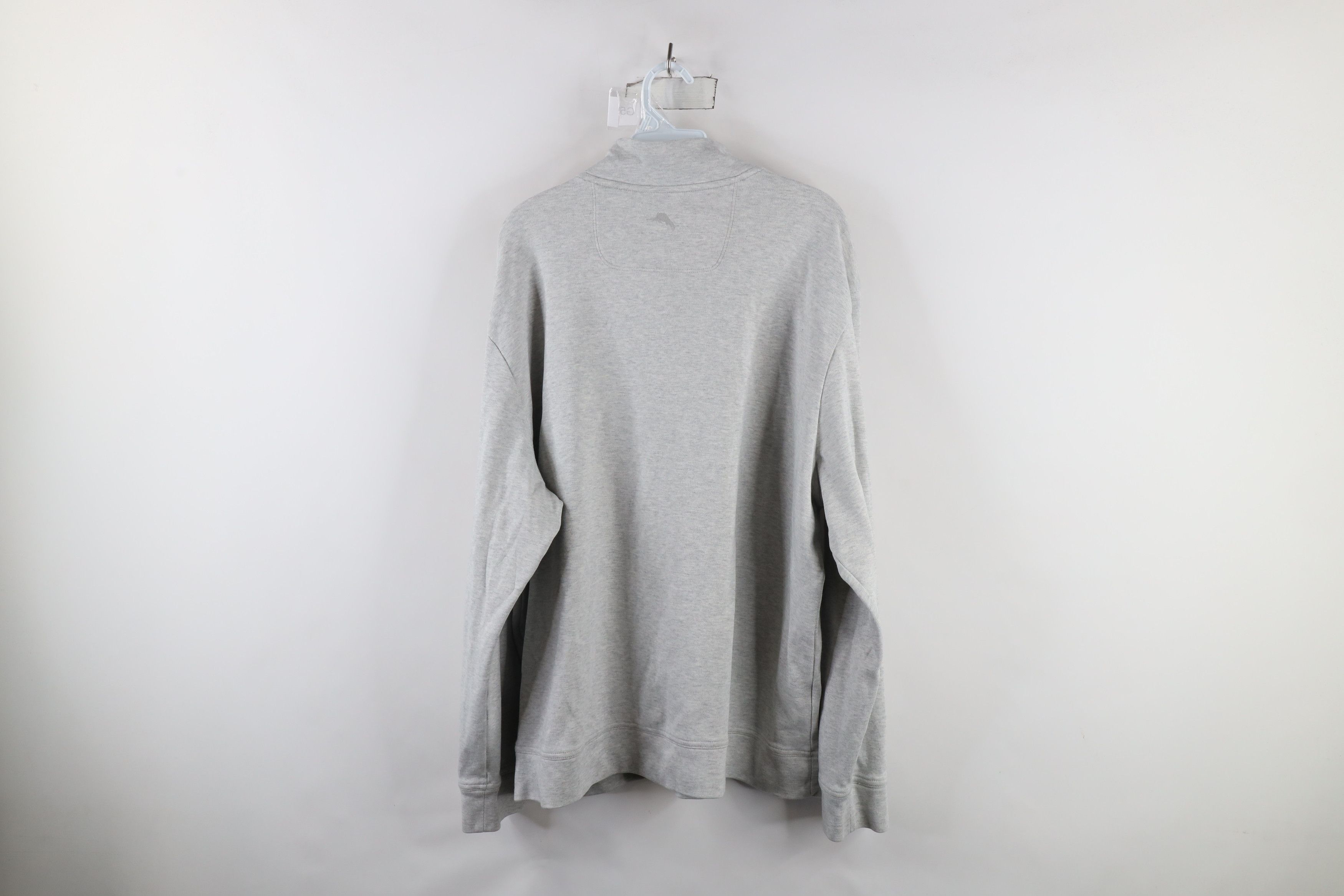 Tommy Bahama × Vintage Tommy Bahama Touch Half Zip Pullover Sweater Heather Gray Size US XXL / EU 58 / 5 - 12 Thumbnail