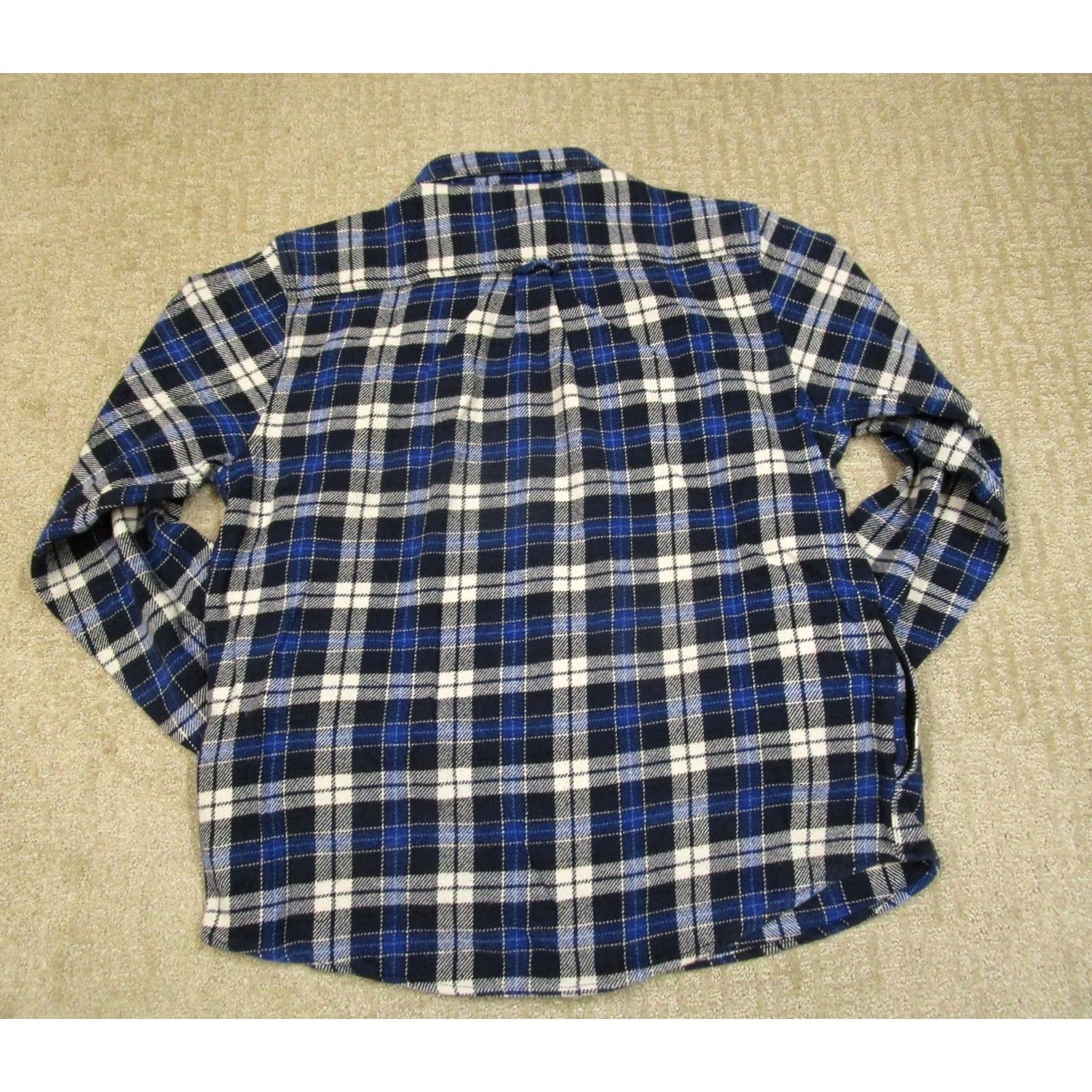 Orvis Orvis Shirt Men XL Blue Plaid Flannel Long Sleeve Button-Up Workwear Outdoor Heavyweight Regular (Blue) Mens Size US XL / EU 56 / 4 - 3 Thumbnail