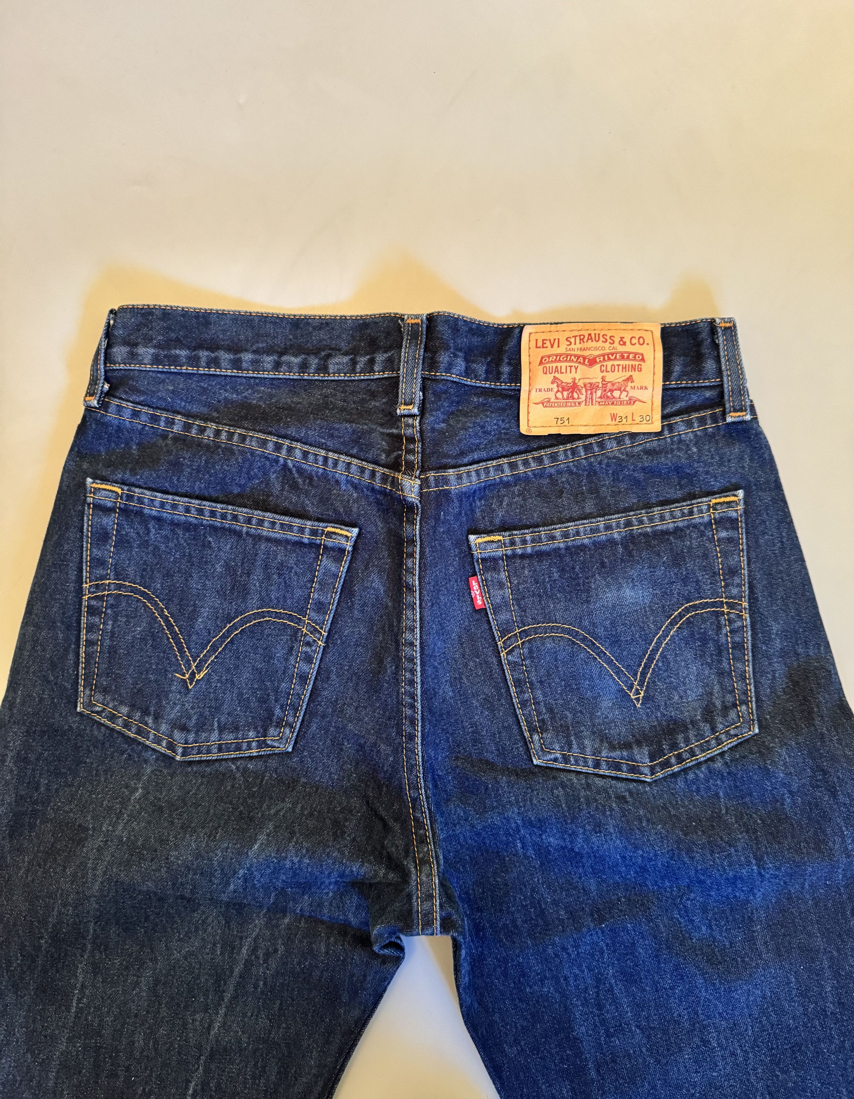 Levi's Vintage 2000s Levis 751 Denim Jeans 31x30 Size US 31 - 2 Thumbnail