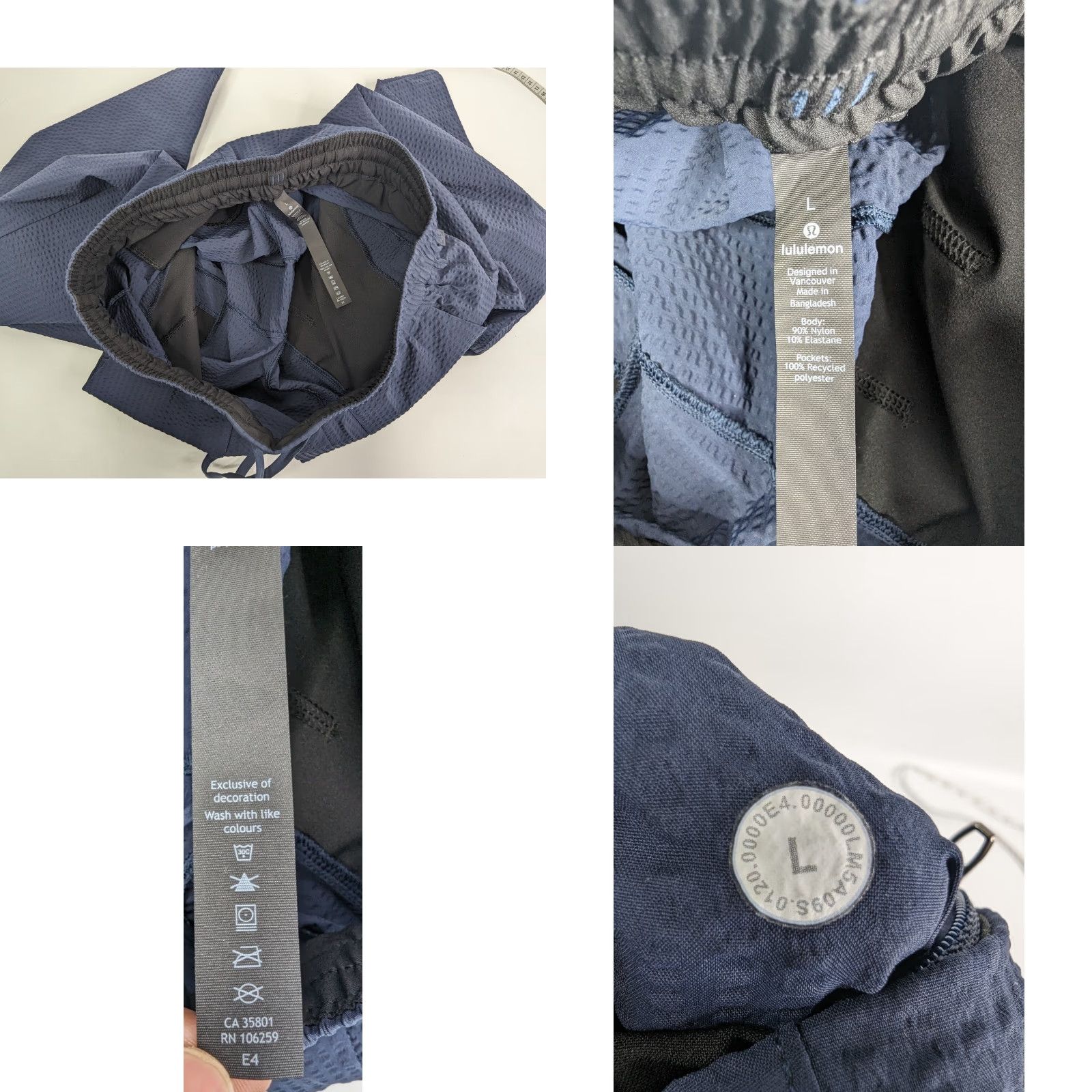 Lululemon Lululemon Mens Bowline Pants in Graphite Navy Size L Stretch Drawstring Chino Casual Workwear 30 in Inseam Regular Front Flat Pocket Slash Pocket Mens Size US 33 - 8 Thumbnail