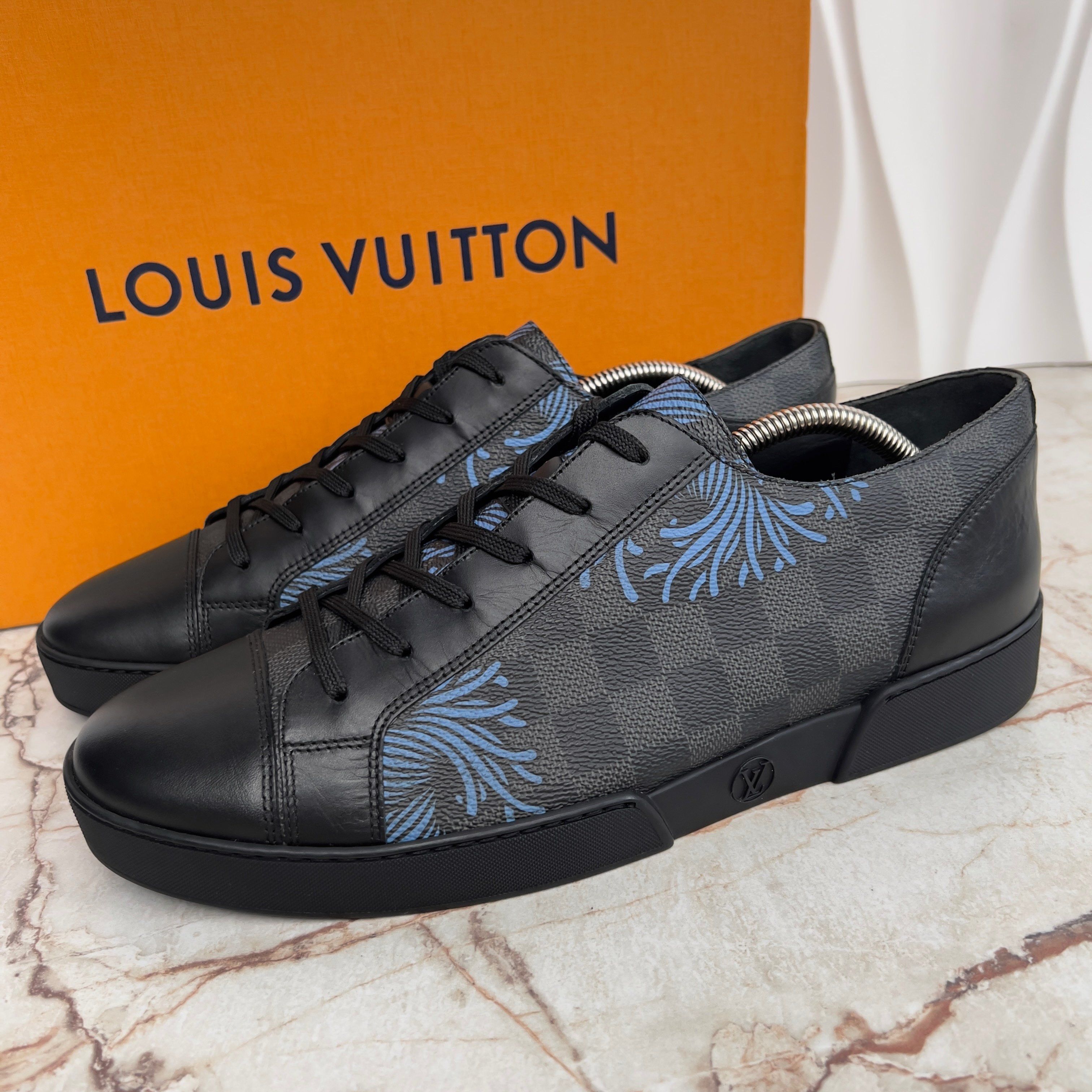 Louis Vuitton Match Up Kim Jones Sneaker Damier Canvas Leather Size US 10 / EU 43 - 1 Thumbnail
