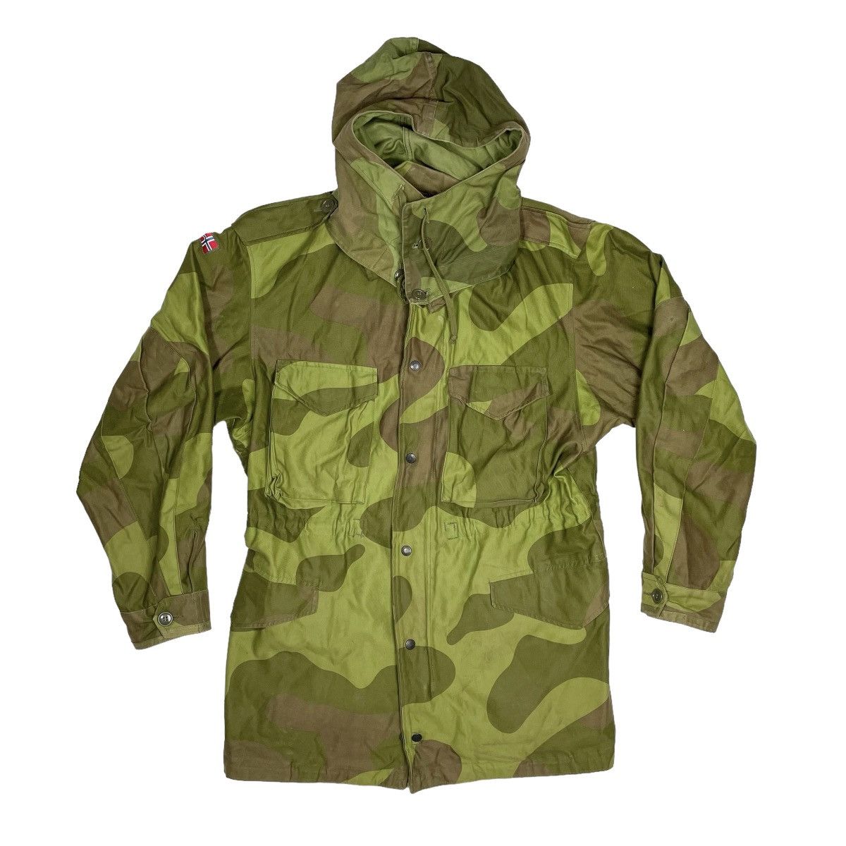 image of Vintage 1980S Norwegian Army M/75 Camo Jacket - Large, Men's