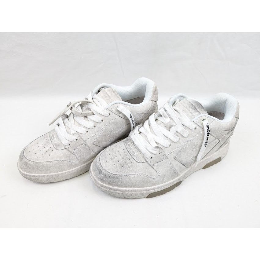 Off-White o1rshd1 Q: 2 / Out Of Office Vintage Suede Sneakers in White Size US 6 / EU 39 - 17 Thumbnail