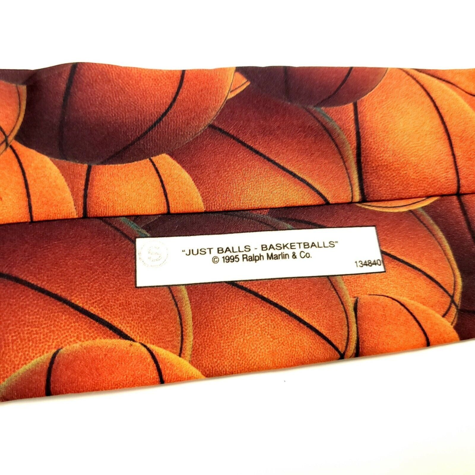 Ralph Marlin Vintage 1995 Ralph Marlin Polyester Tie Just Balls Basketbal Size ONE SIZE - 3 Thumbnail