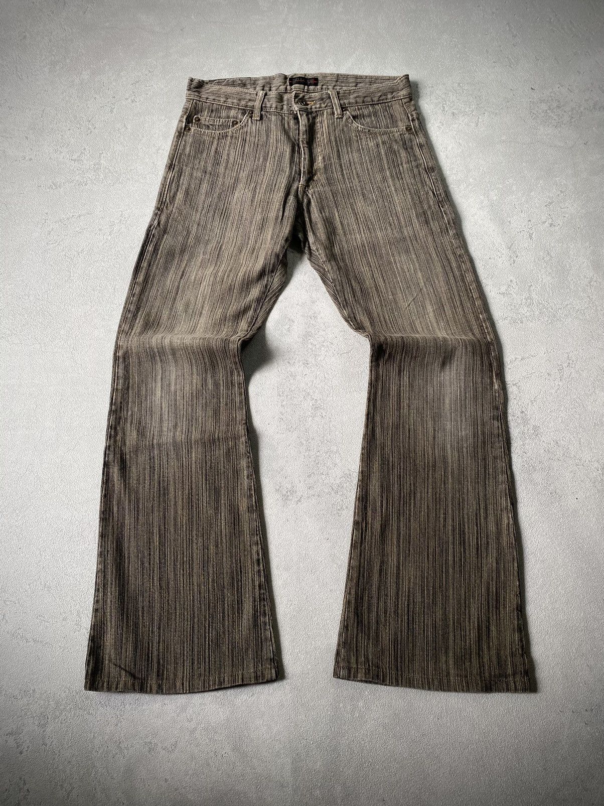 If Six Was Nine texture rusty flare denim pants by morgan homme Size US 31 - 2 Thumbnail