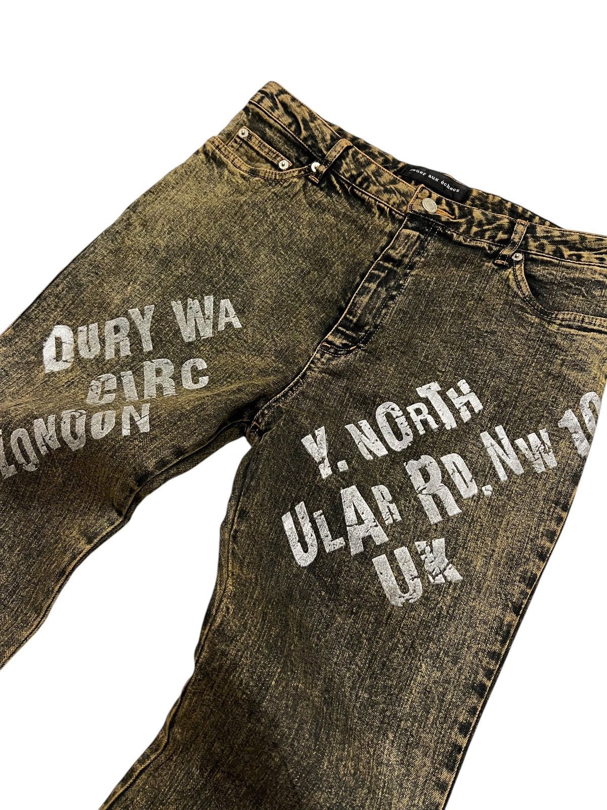 If Six Was Nine × Japanese Brand × Le Grande Bleu (L.G.B.) Jeour aux echecs mudwash japanese flared jeans Size US 30 / EU 46 - 4 Thumbnail