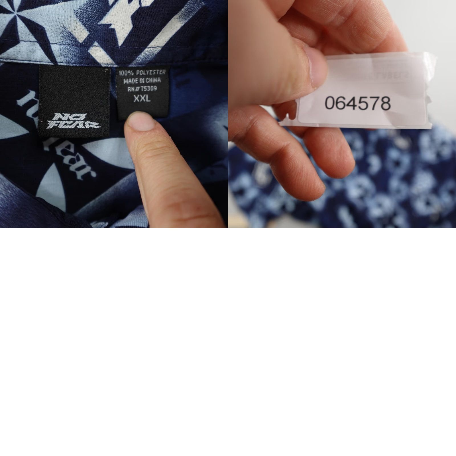 No Fear Vintage No Fear Shirt Mens 2XL Blue Button Up AOP All Over Print Skater Y2K Size US XXL / EU 58 / 5 - 8 Thumbnail