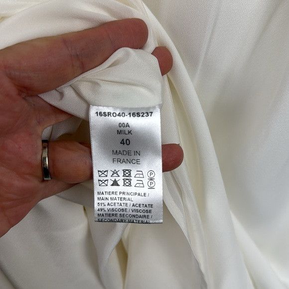 Chloe NEW CHLOE silk long sleeve white dress with ruffle neck Size M / US 6-8 / IT 42-44 - 16 Thumbnail