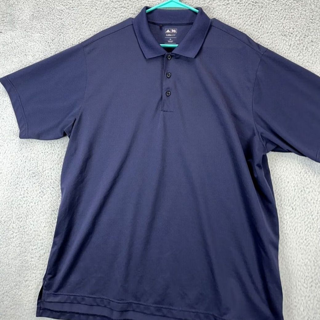 Adidas Adidas Shirt Mens Extra Large Navy Blue Climalite Polo Golf Rugby Short Sleeve Solid Nike? Size US XL / EU 56 / 4 - 3 Thumbnail