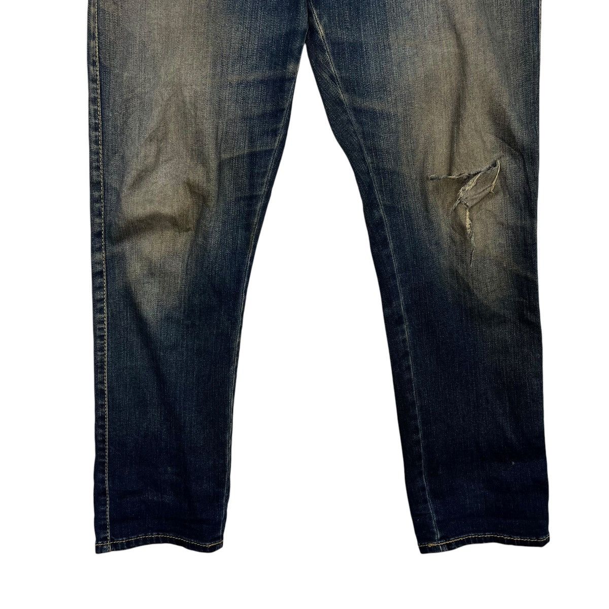 14th Addiction Vintage Daily Topics Distressed Buckle Denim Jeans Size 31" - 4 Thumbnail